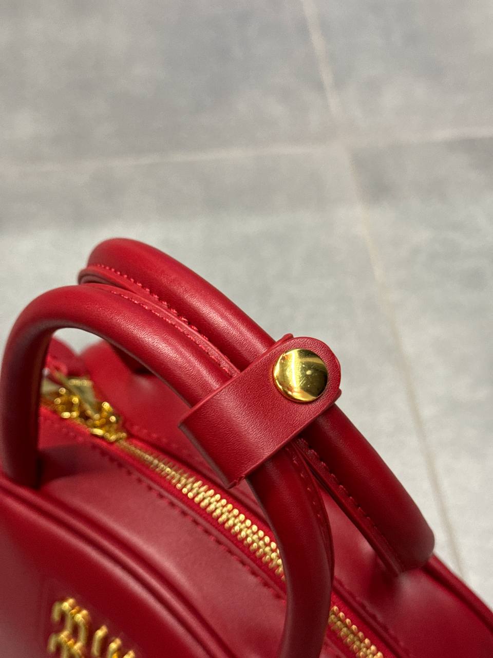 MiuMiu Leather Top-Handle Bag Red - 7