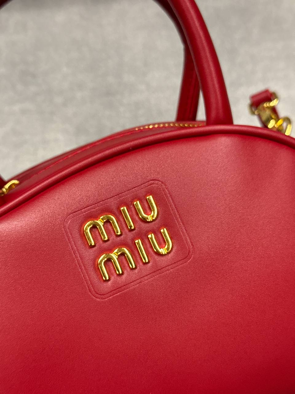 MiuMiu Leather Top-Handle Bag Red - 8
