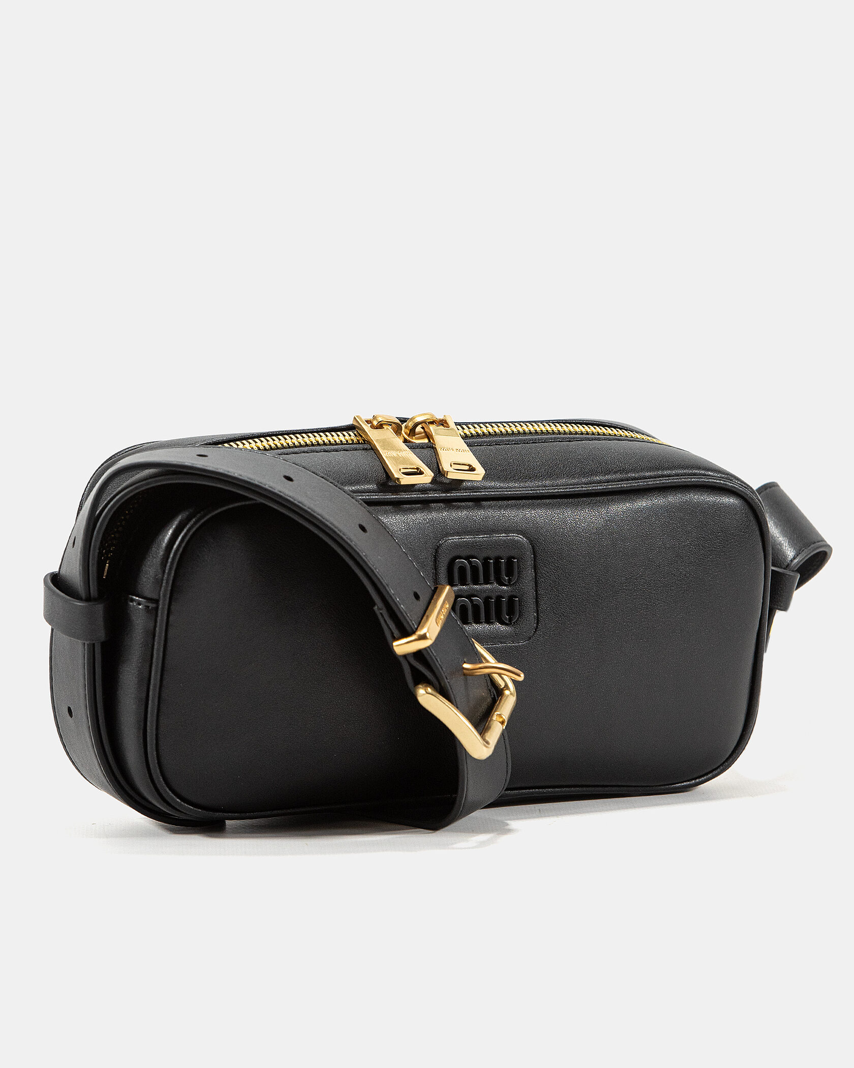 MiuMiu Nappa Leather Shoulder Bag Black - 5