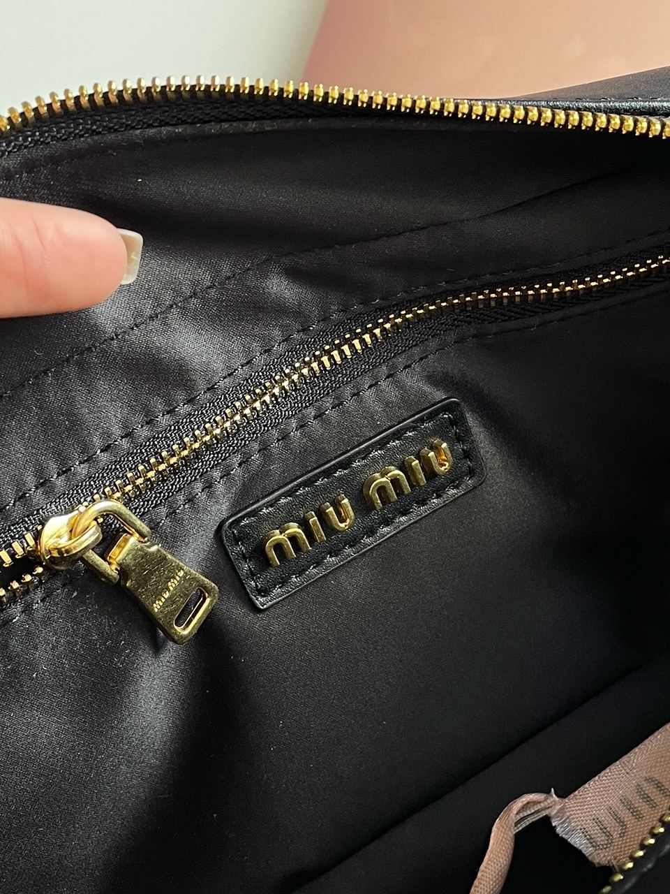 MiuMiu Nappa Leather Shoulder Bag Black - 23