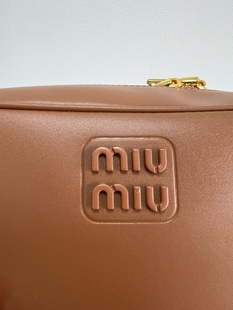 MiuMiu Nappa Leather Shoulder Bag Brown - 15