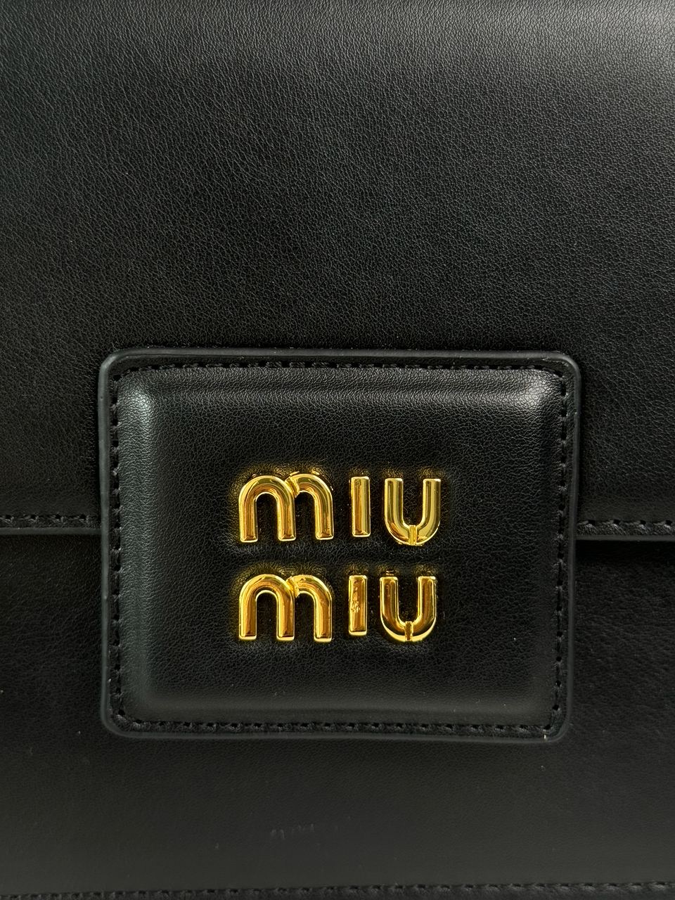 MiuMiu Shoulder Leather Bag Black - 13