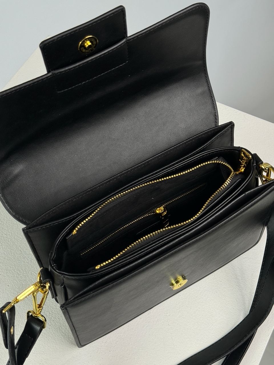 MiuMiu Shoulder Leather Bag Black - 22