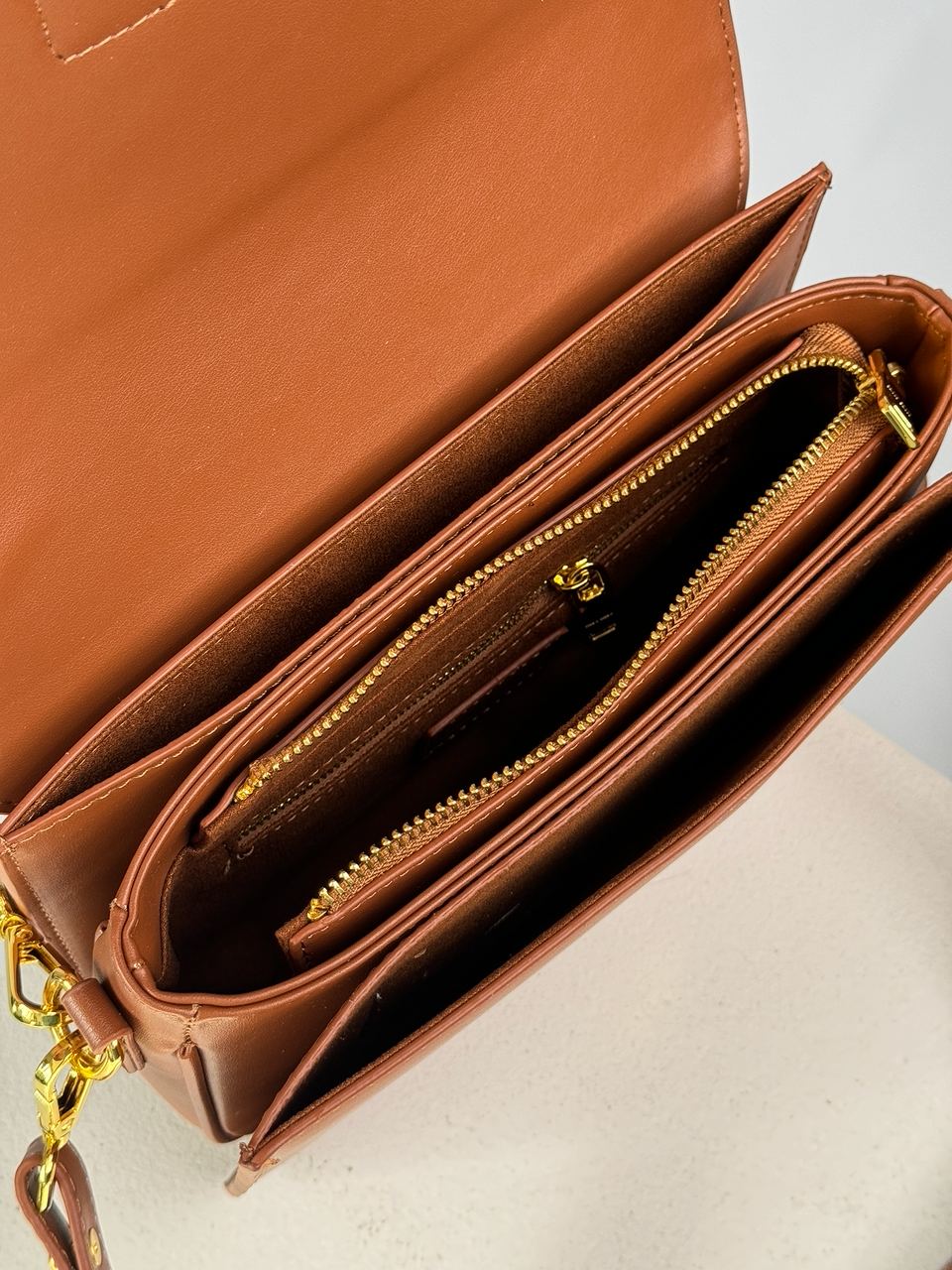 MiuMiu Shoulder Leather Bag Brown - 18