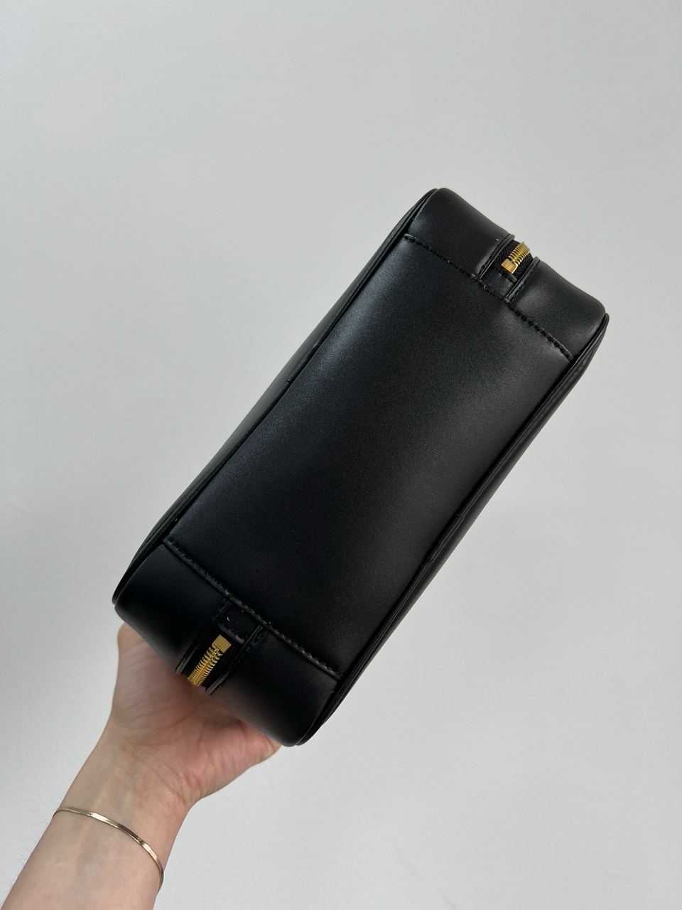 MiuMu Leather Top Handle Bag Black - 21