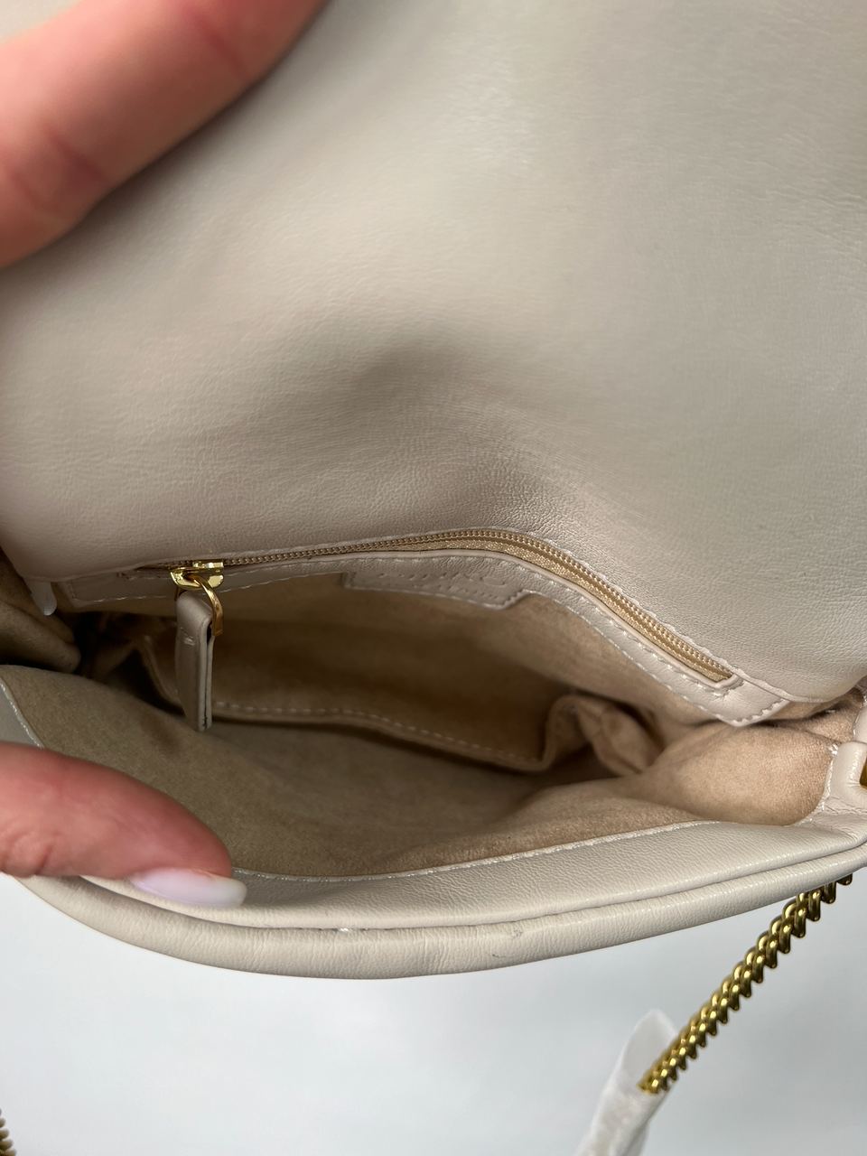 Pinko Baby Love Bag Click Puff in Nappa Cream Leather - 12