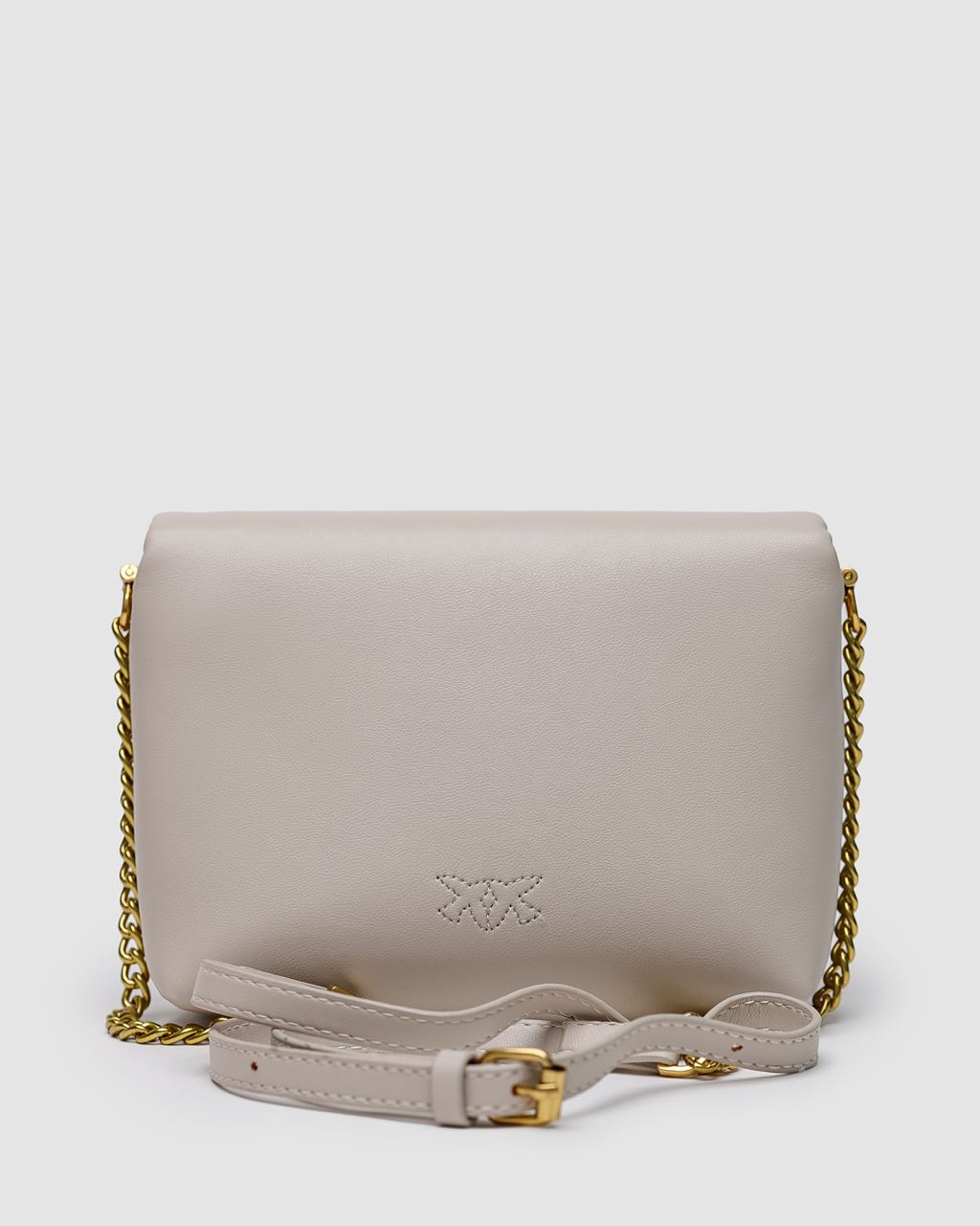 Pinko Baby Love Bag Click Puff in Nappa Cream Leather - 9