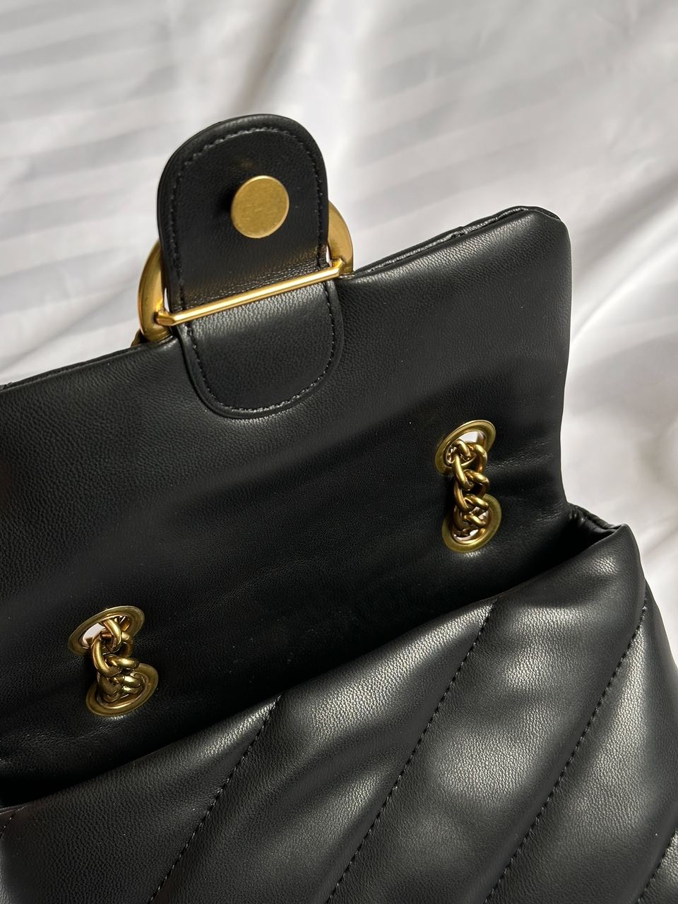 Pinko Baby Love Bag Puff Maxi Quilt Black/Gold - 10