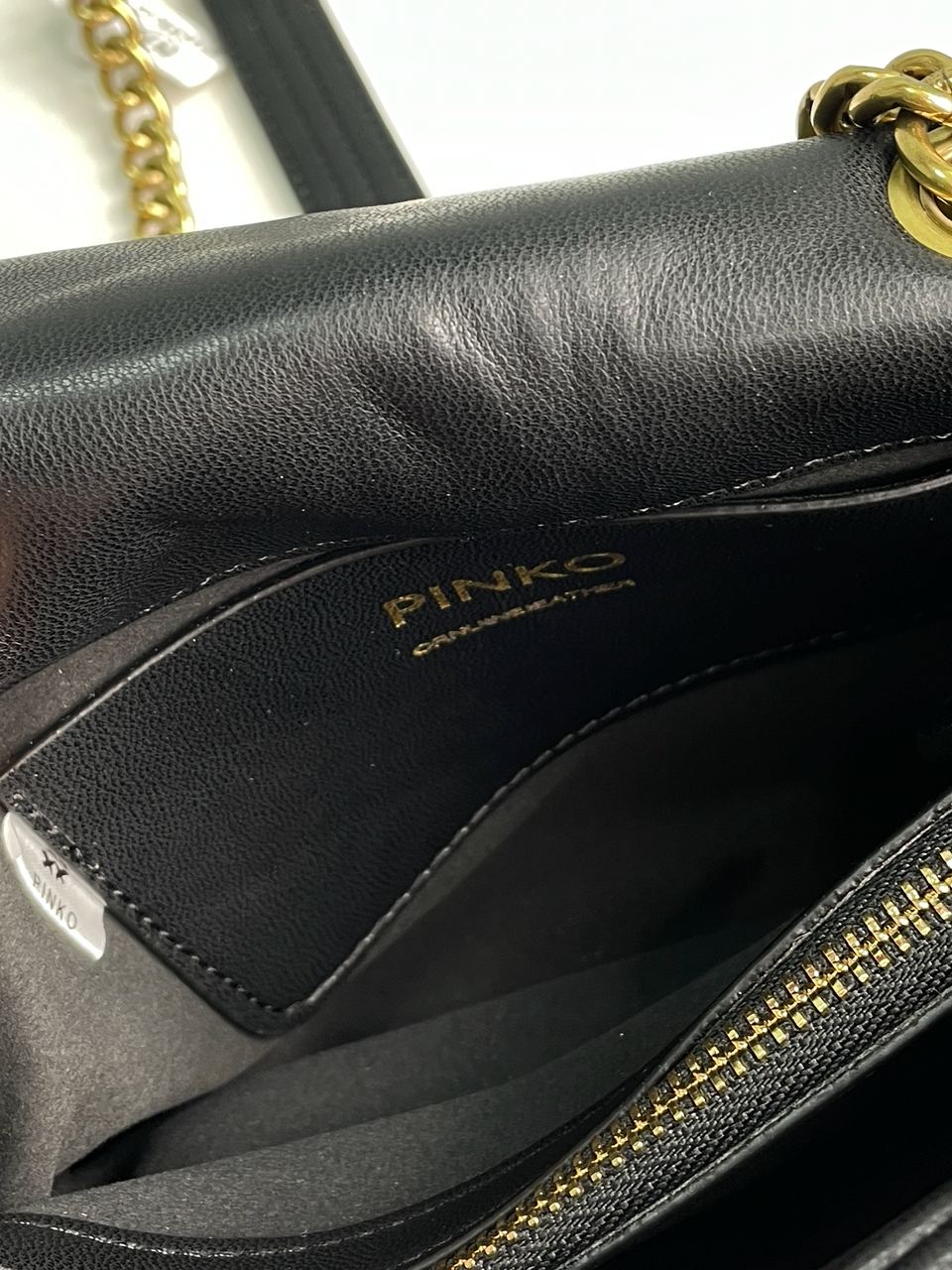 Pinko Baby Love Bag Puff Maxi Quilt Black/Gold - 14