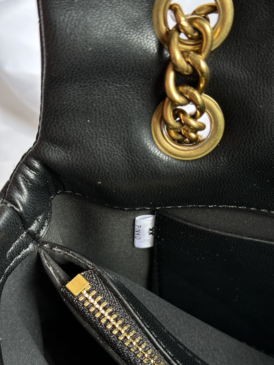 Pinko Baby Love Bag Puff Maxi Quilt Black/Gold - 15