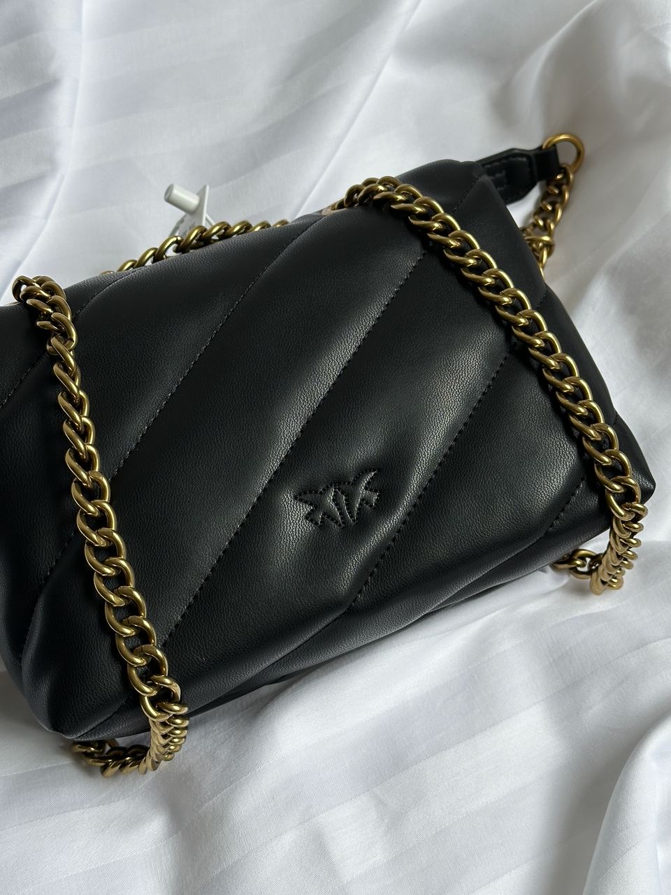 Pinko Baby Love Bag Puff Maxi Quilt Black/Gold - 8