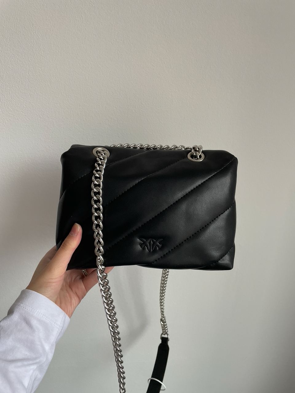 Pinko Baby Love Bag Puff Maxi Quilt Black/Silver - 11