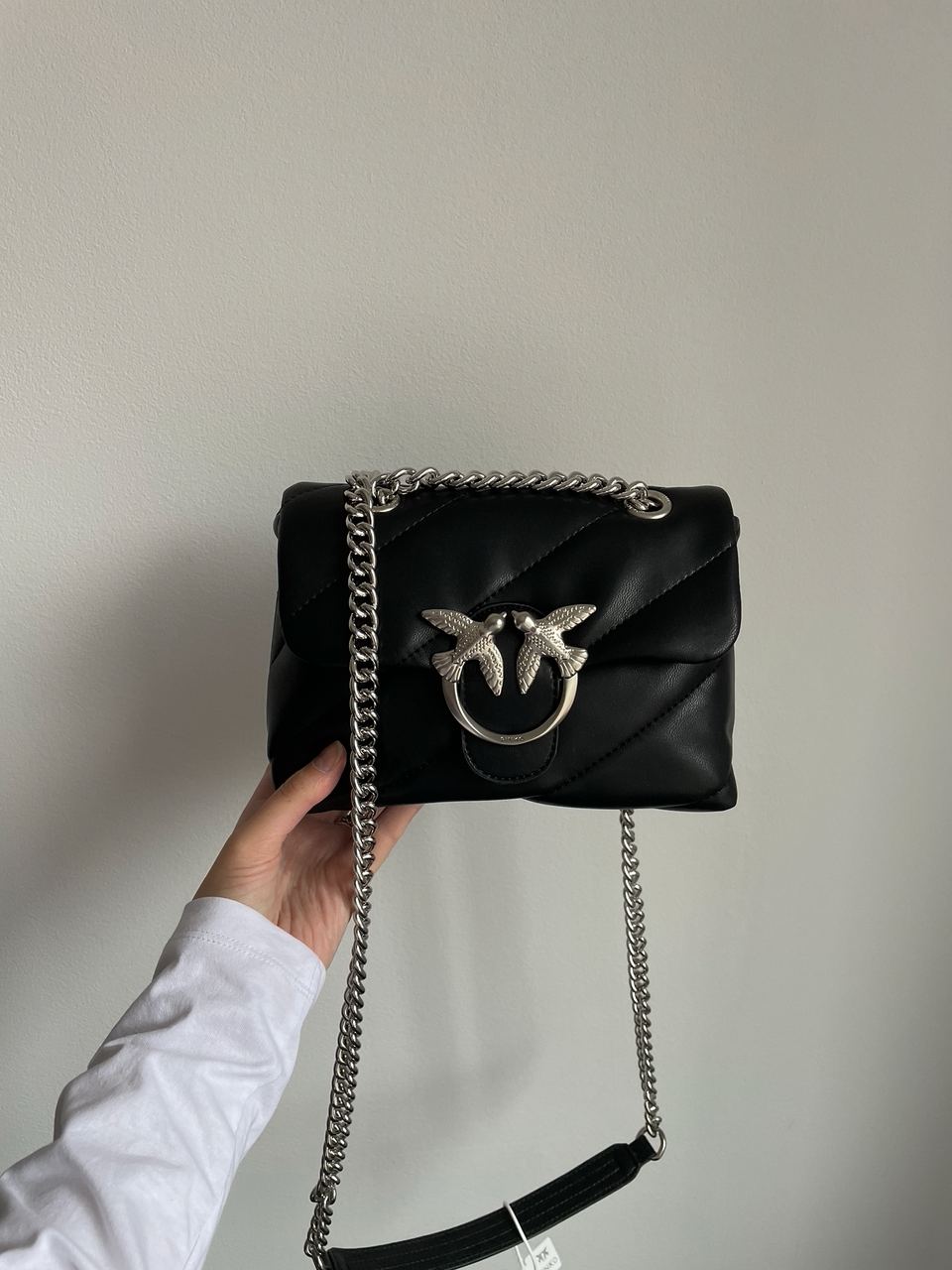 Pinko Baby Love Bag Puff Maxi Quilt Black/Silver - 9