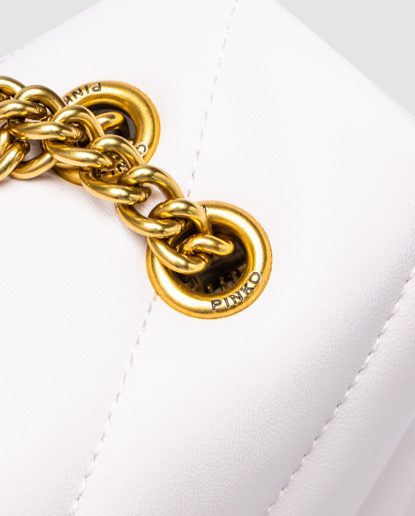 Pinko Baby Love Bag Puff Maxi Quilt White/Gold - 6