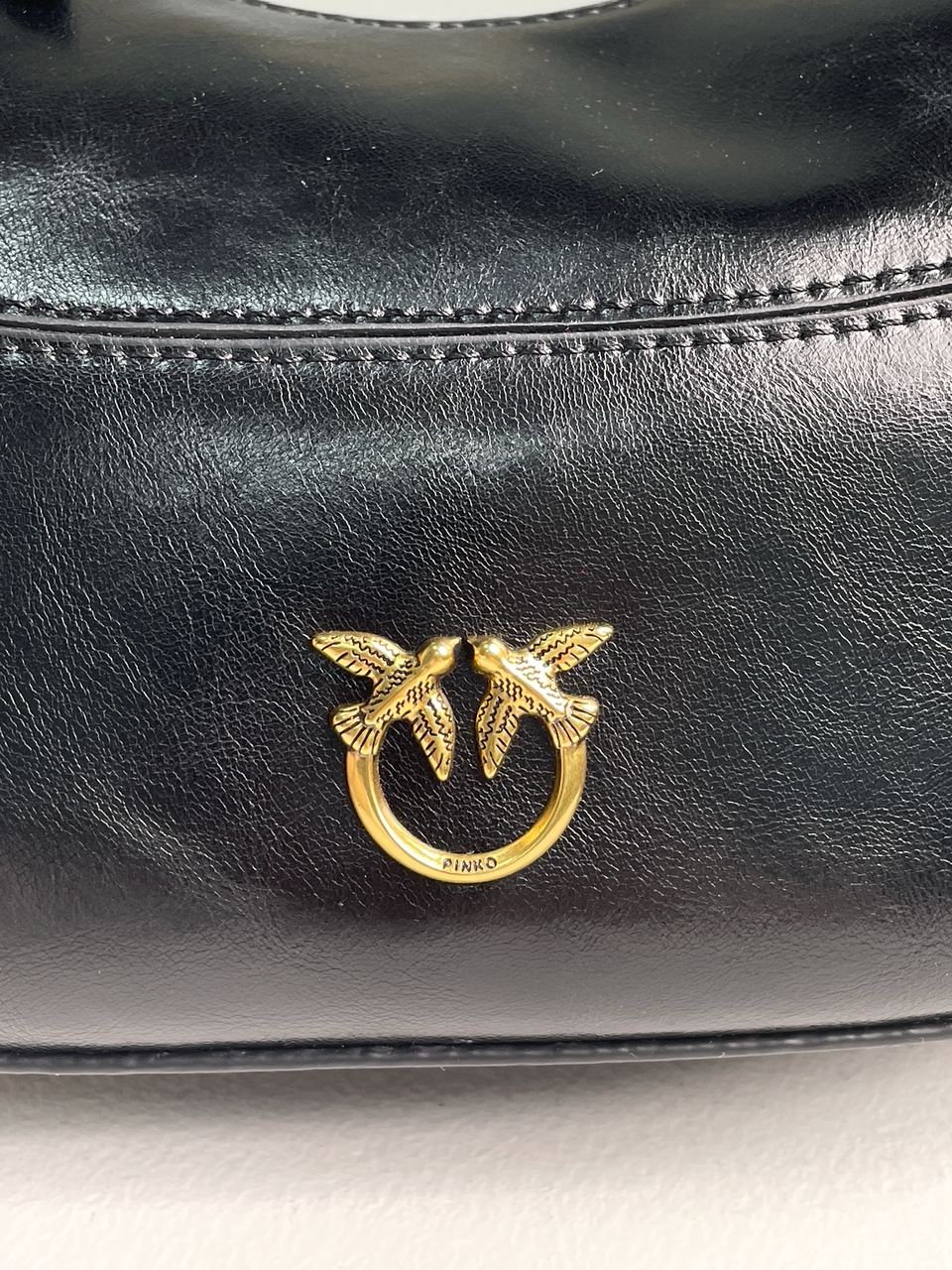 Pinko Classic Brioche Bag Hobo Black - 12