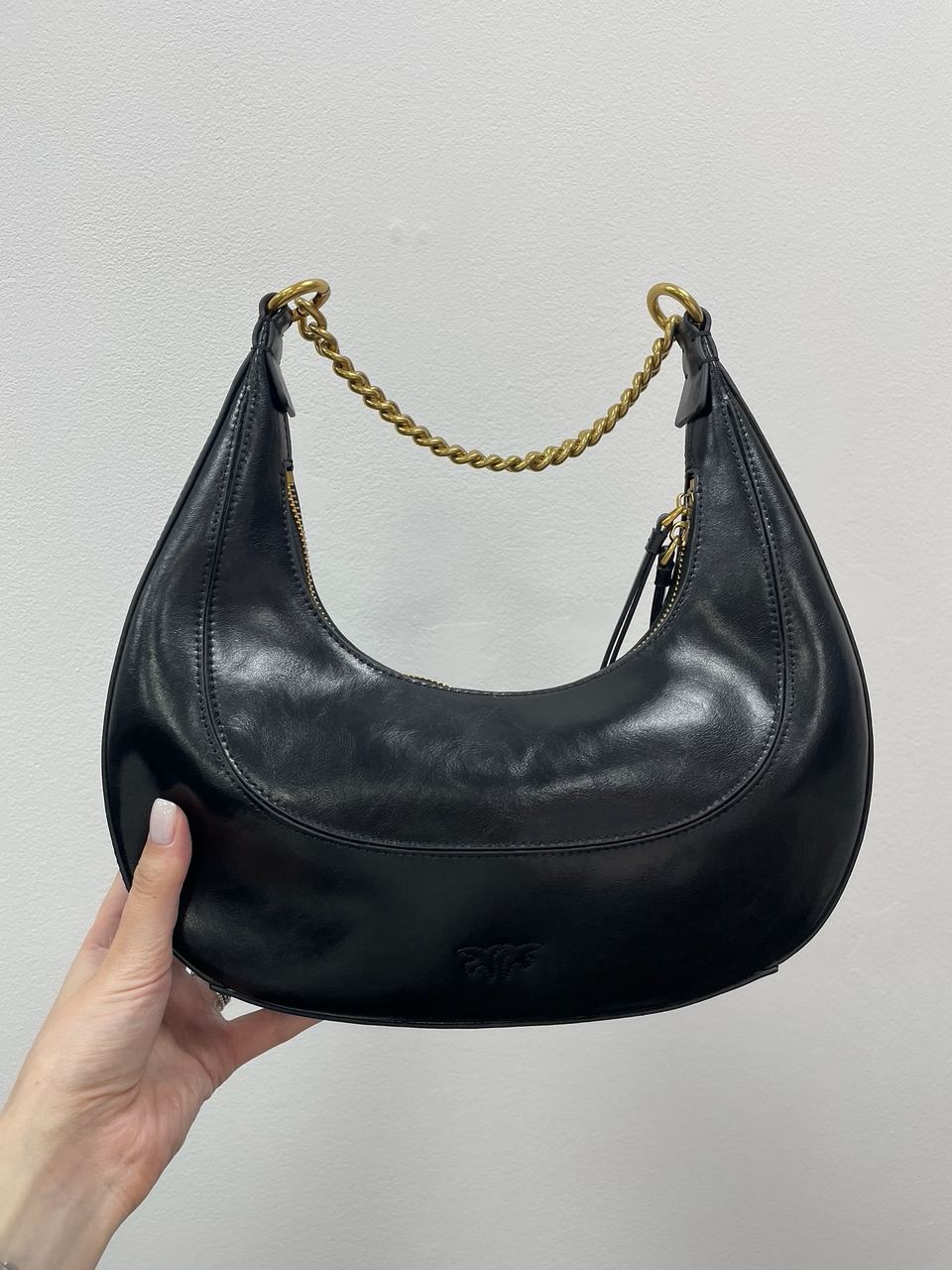 Pinko Classic Brioche Bag Hobo Black - 16