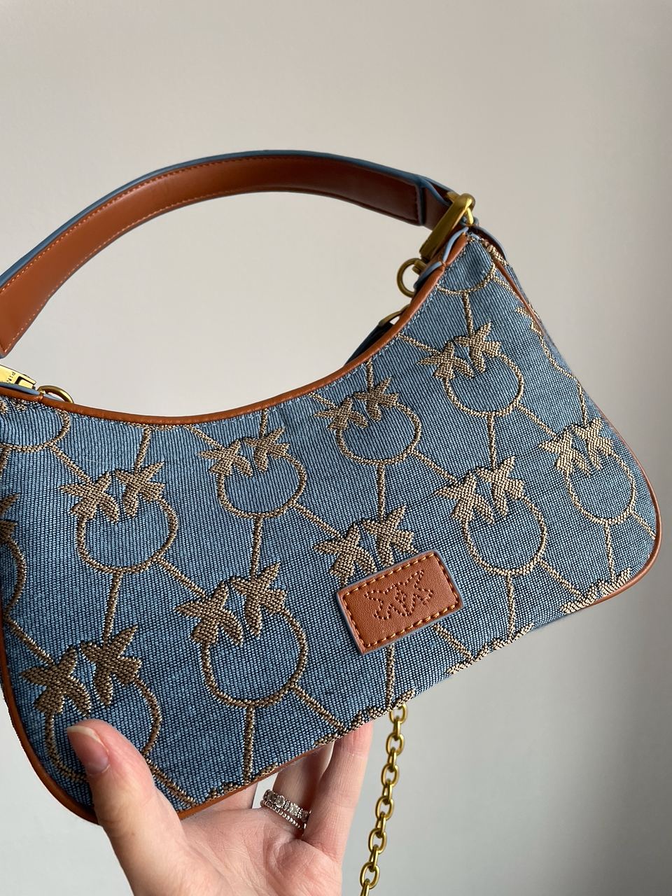 Pinko Half Moon Mini Denim - 10