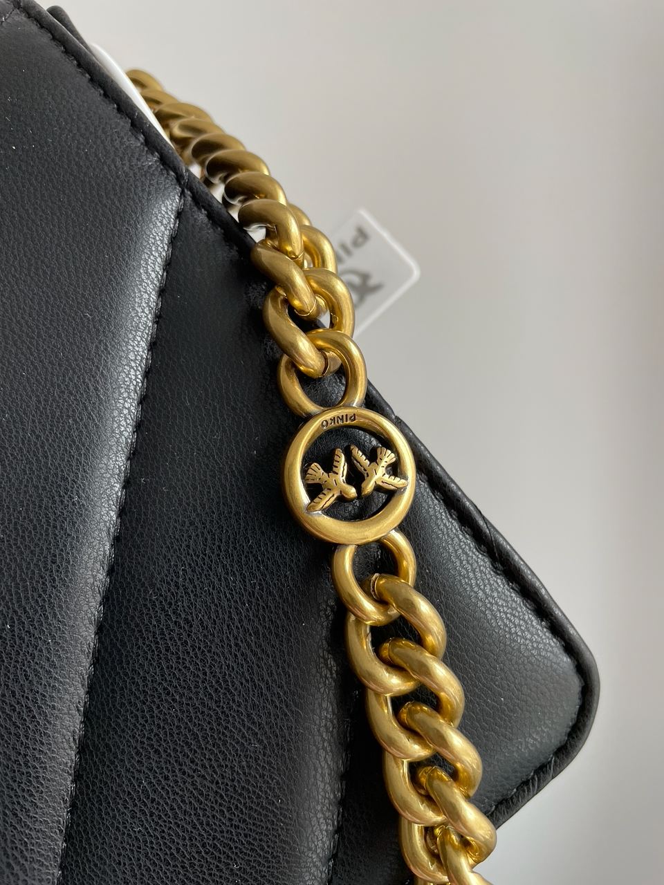 Pinko Large Love Bag Click Big Chevron Black - 15