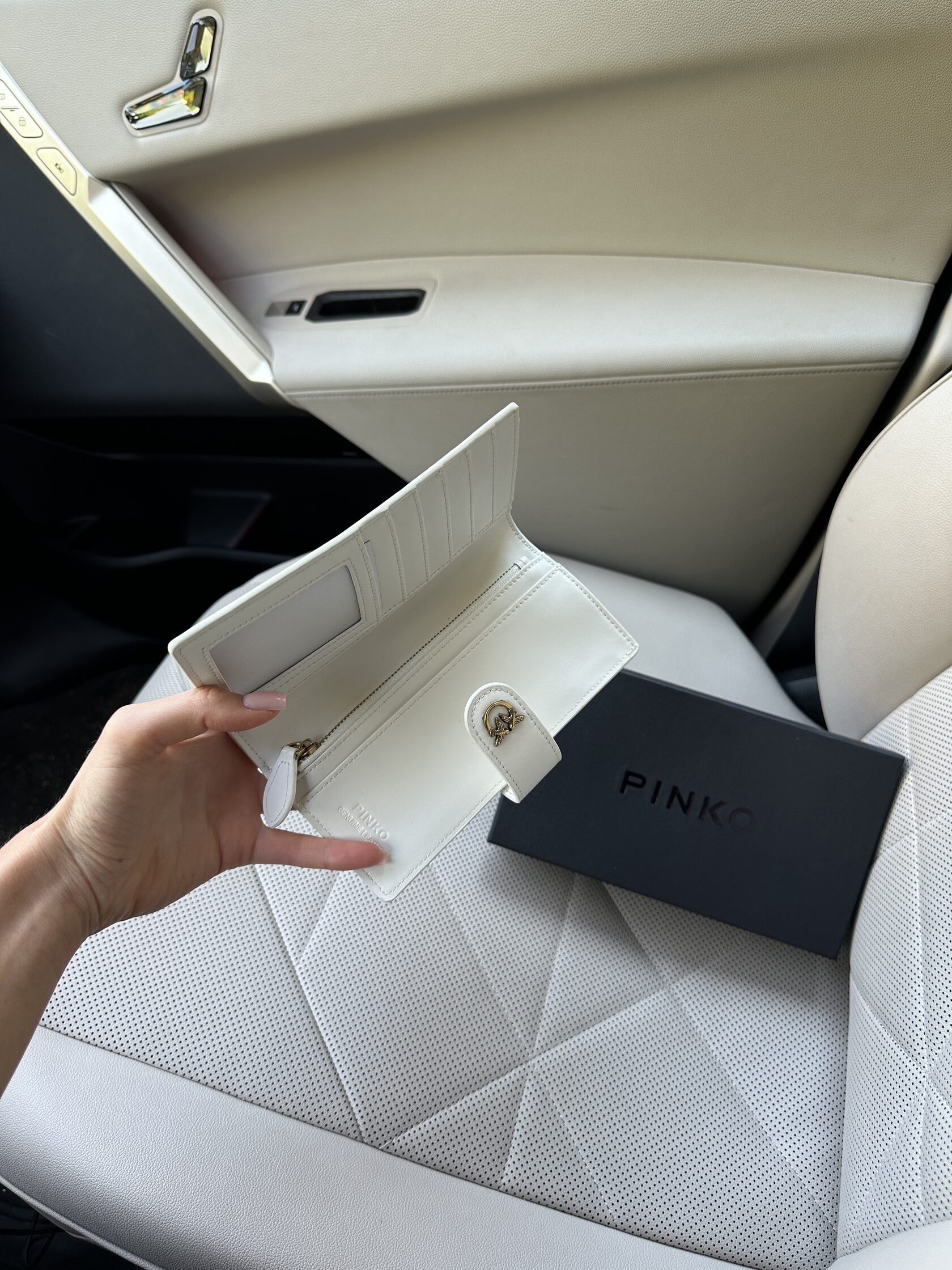 Pinko Leather Wallet White - 12