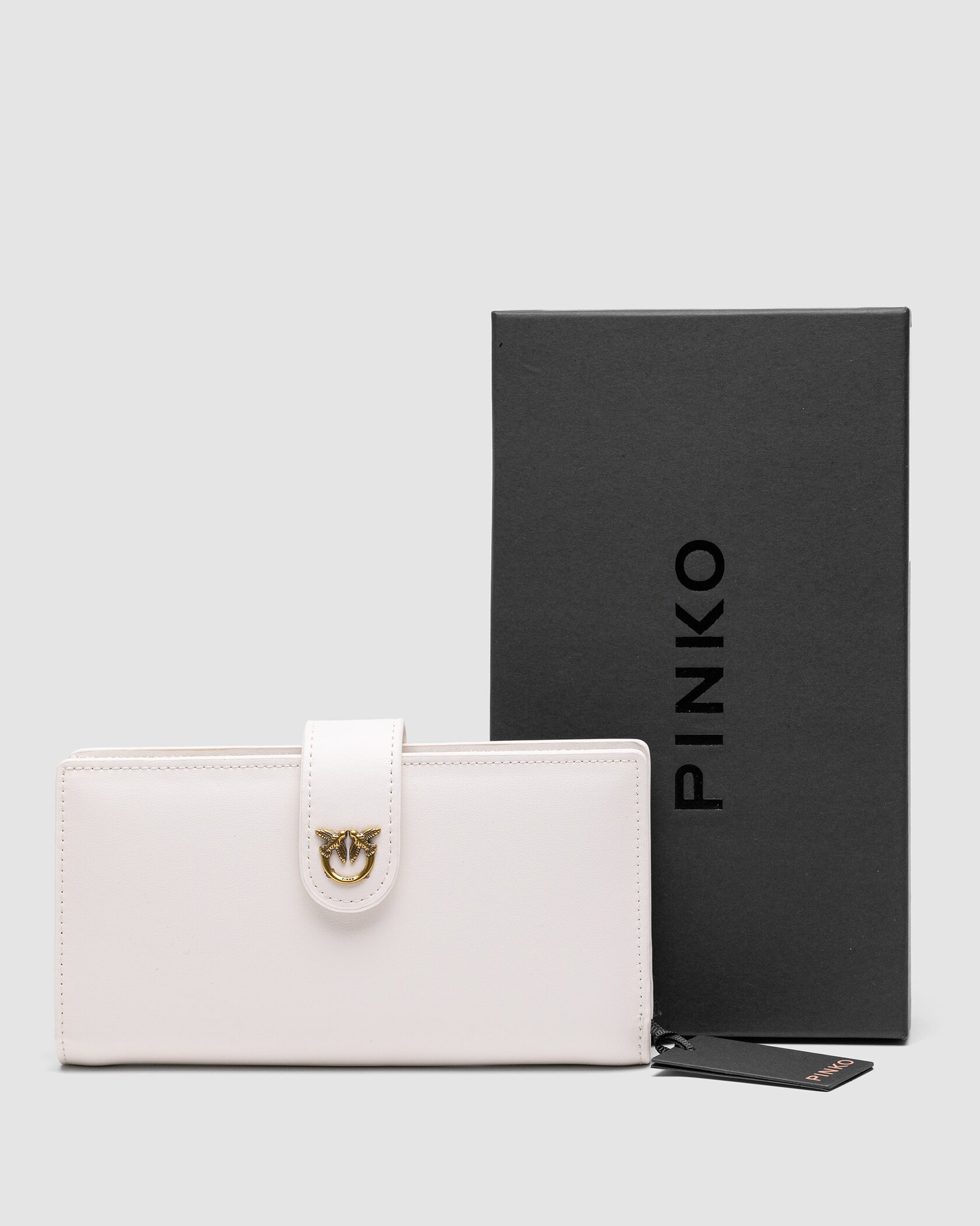 Pinko Leather Wallet White - 2
