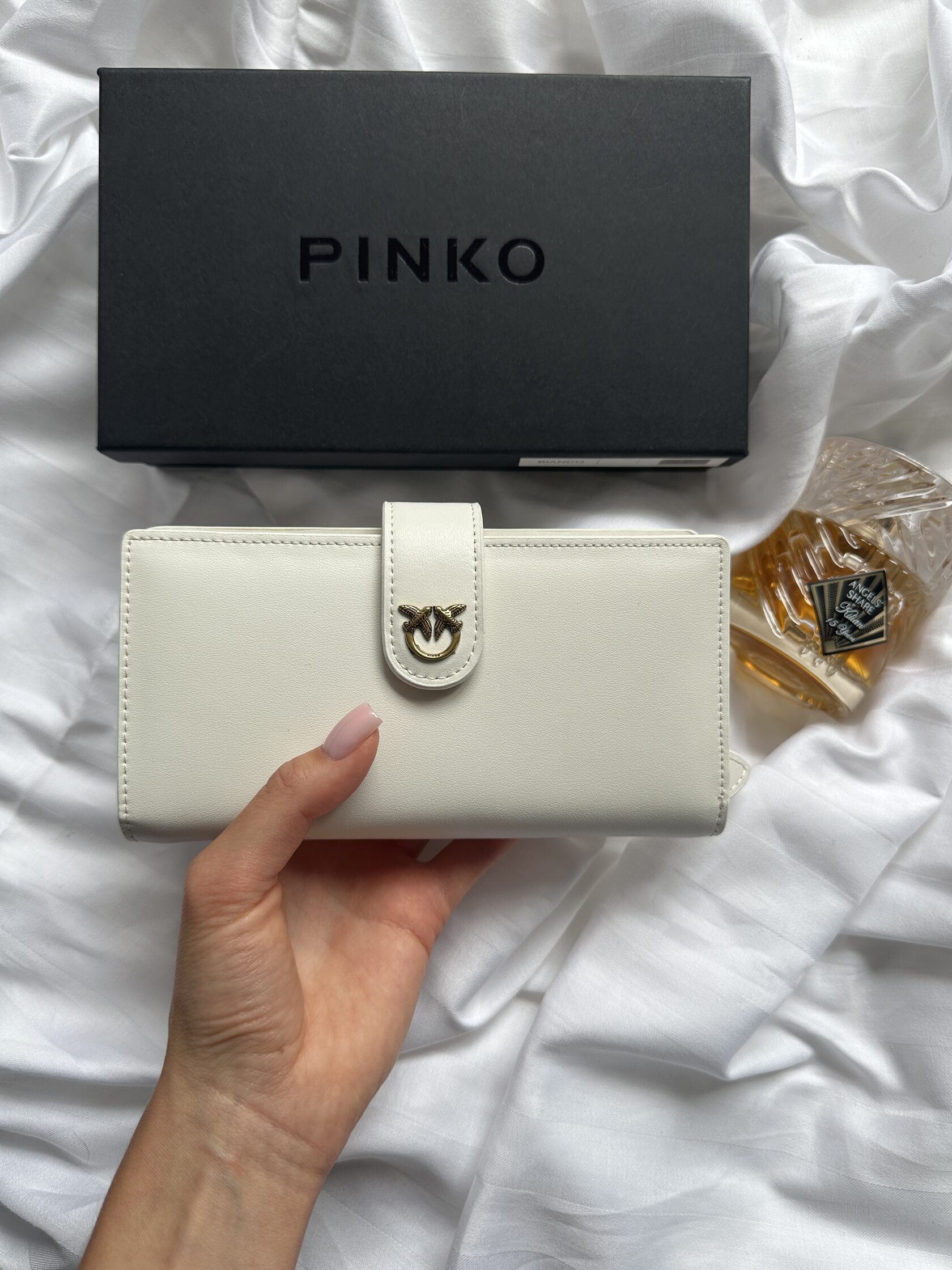 Pinko Leather Wallet White - 3