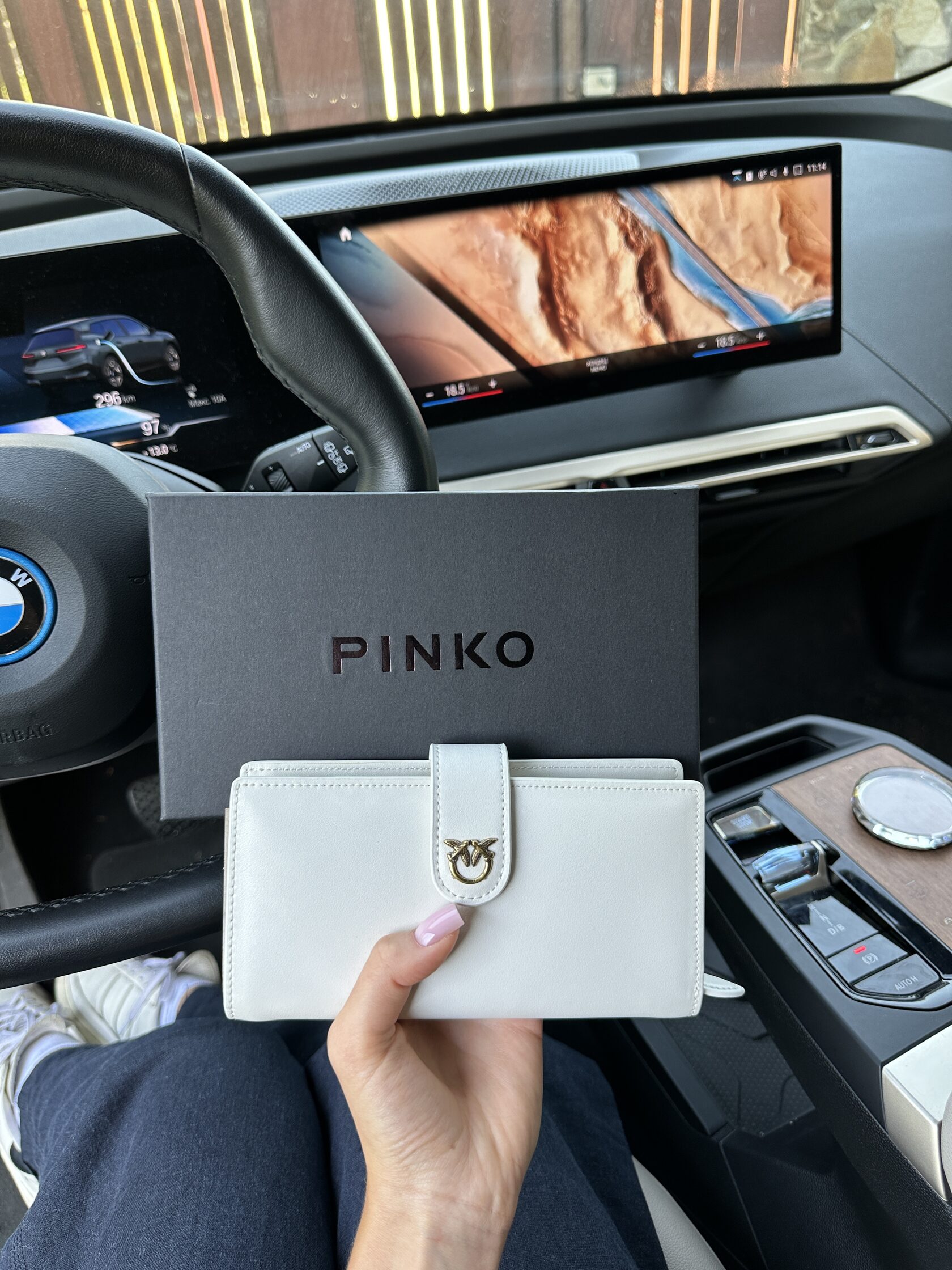 Pinko Leather Wallet White - 4