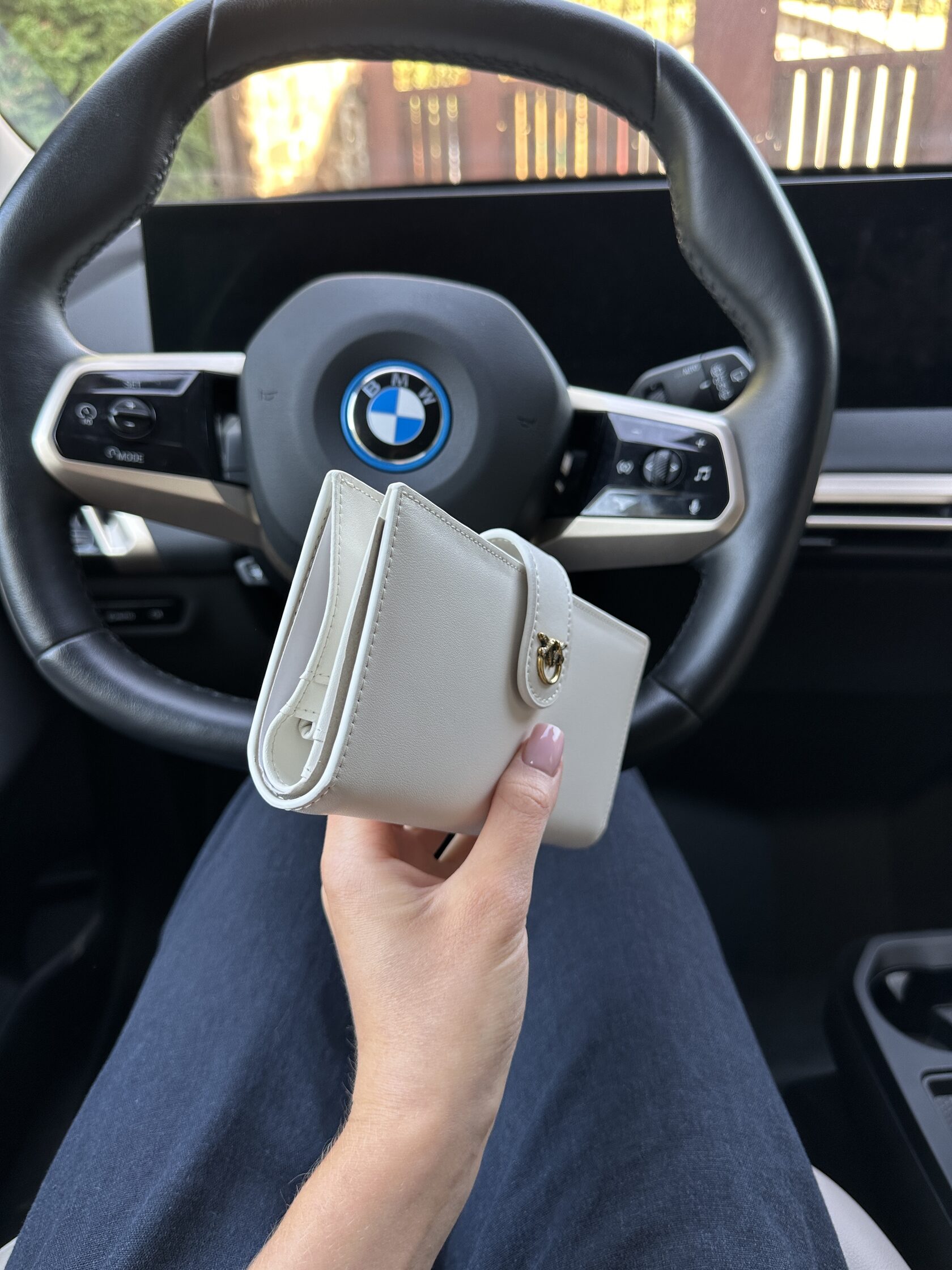 Pinko Leather Wallet White - 7