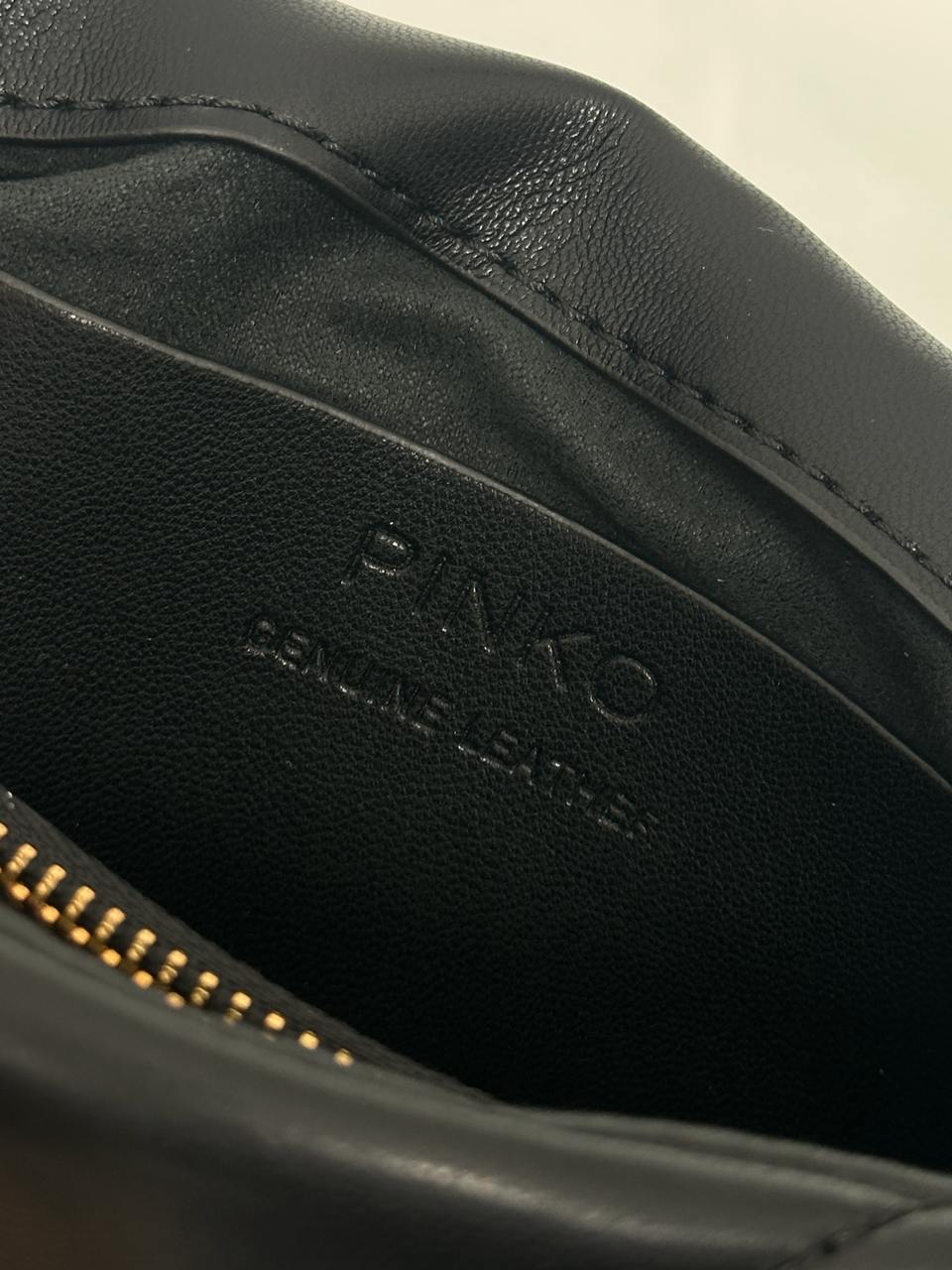 Pinko Love Bag Puff Butterfly Quilt Black/Gold - 13