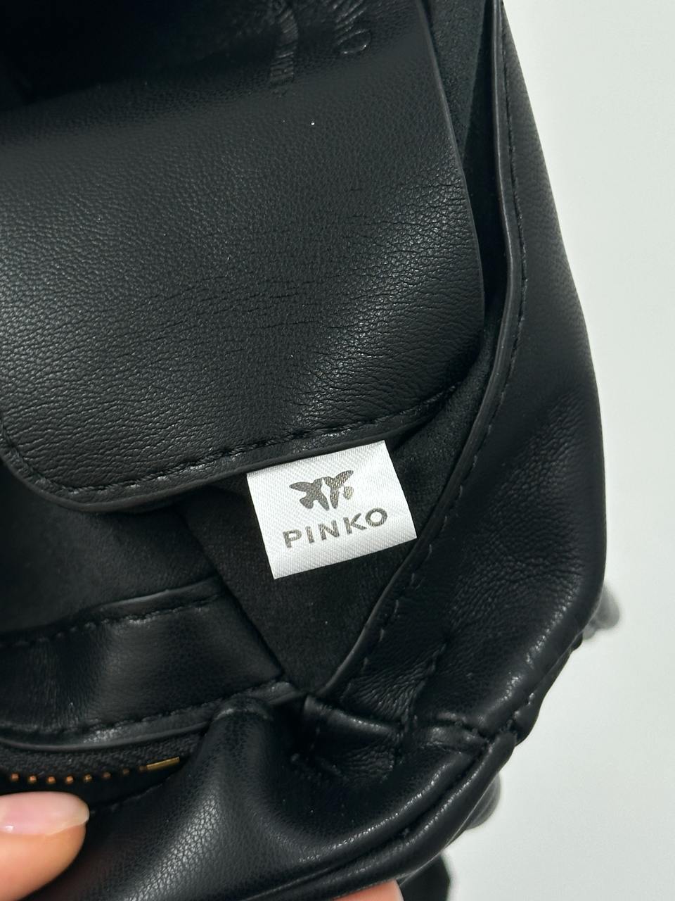 Pinko Love Bag Puff Butterfly Quilt Black/Gold - 14