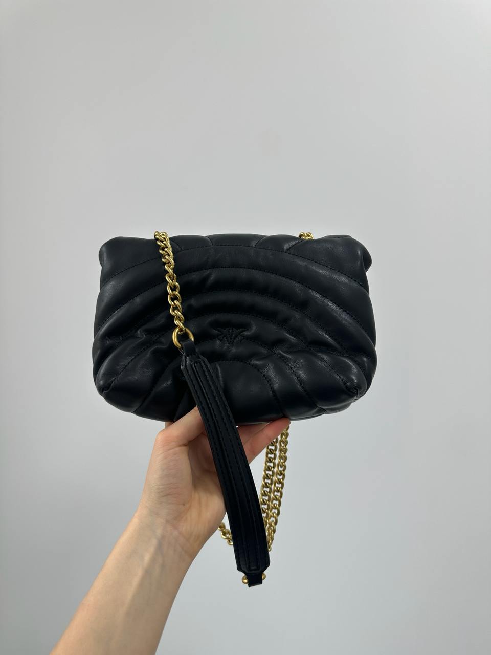 Pinko Love Bag Puff Butterfly Quilt Black/Gold - 5