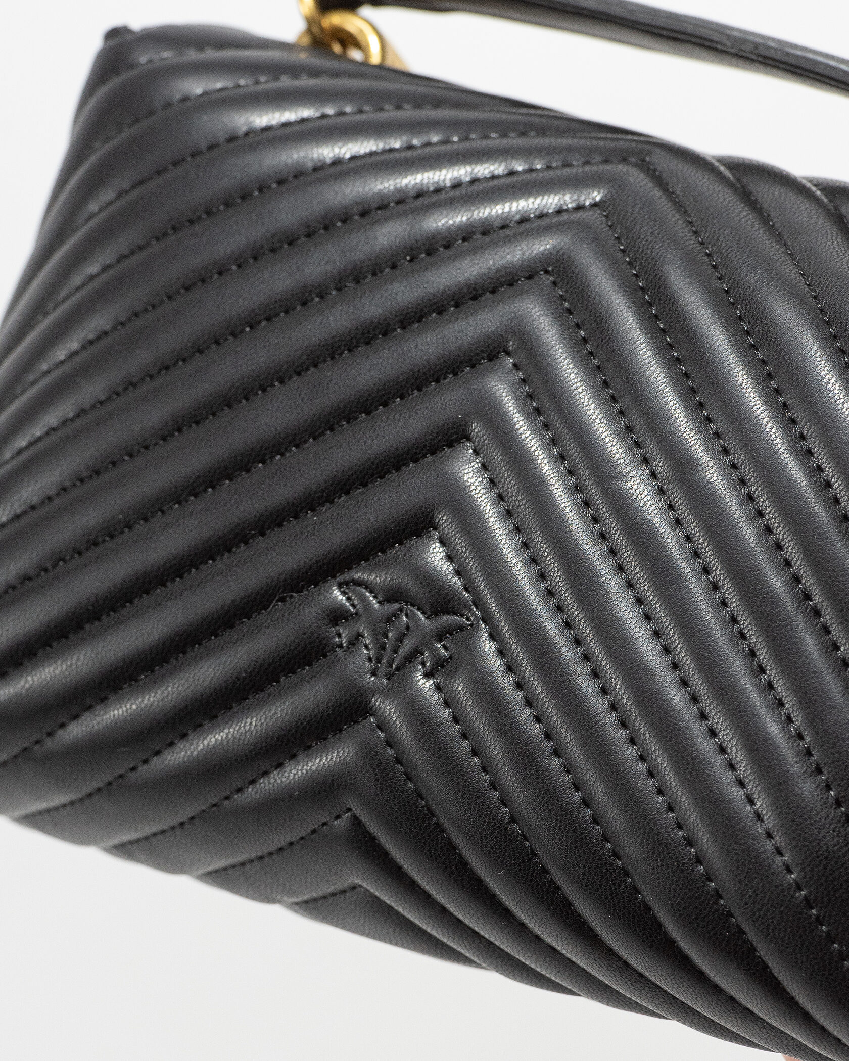 Pinko Love Big Puff Maxi Quilt Top Handle Bag in Black - 9