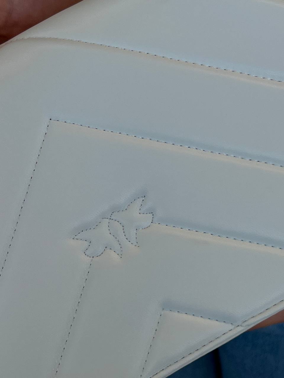 Pinko Love Click Classic Crossbody Bag in Quilted Leathe White - 10