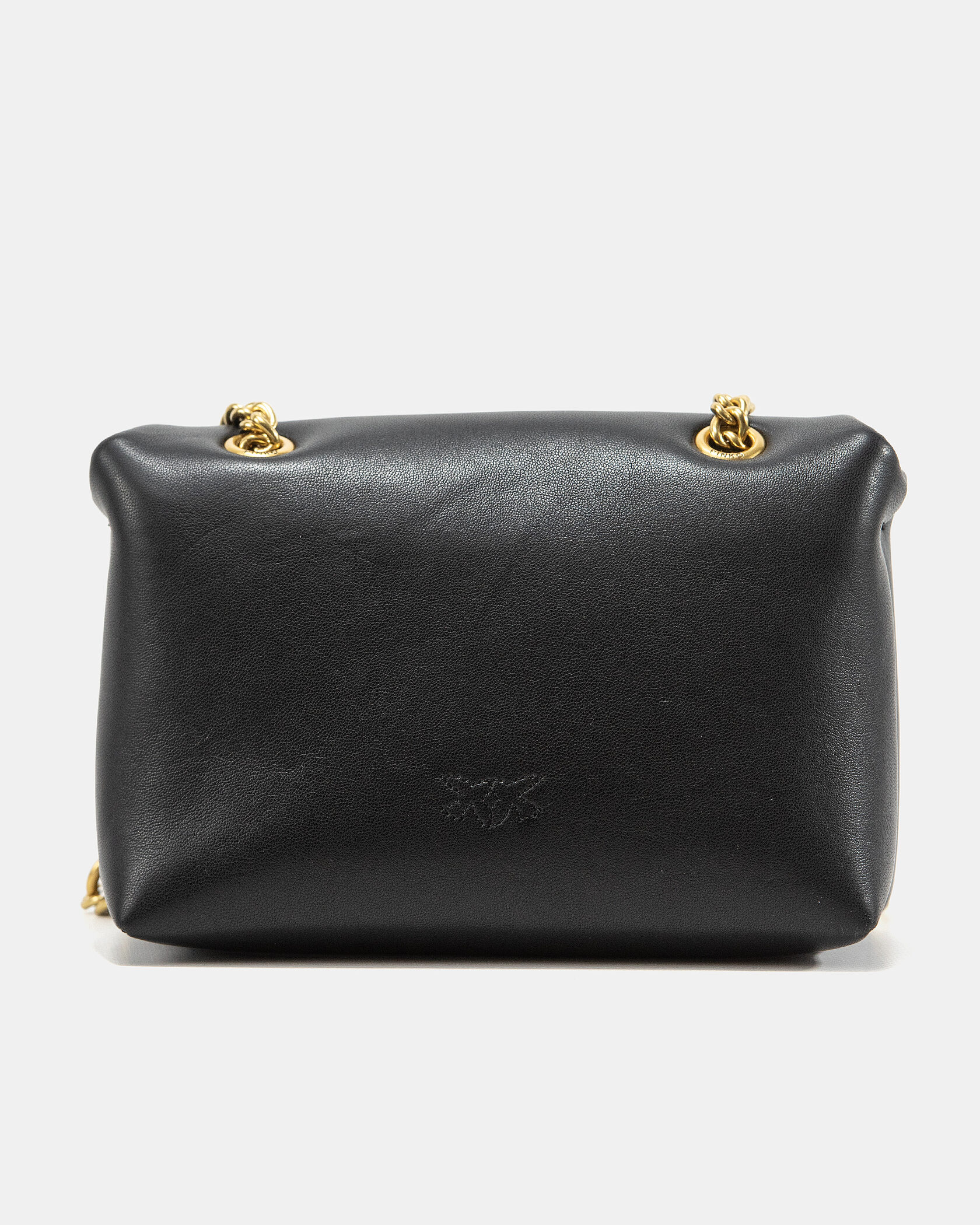 Pinko Love Medium Shoulder Bag in Black Leather with Embellishments - 10