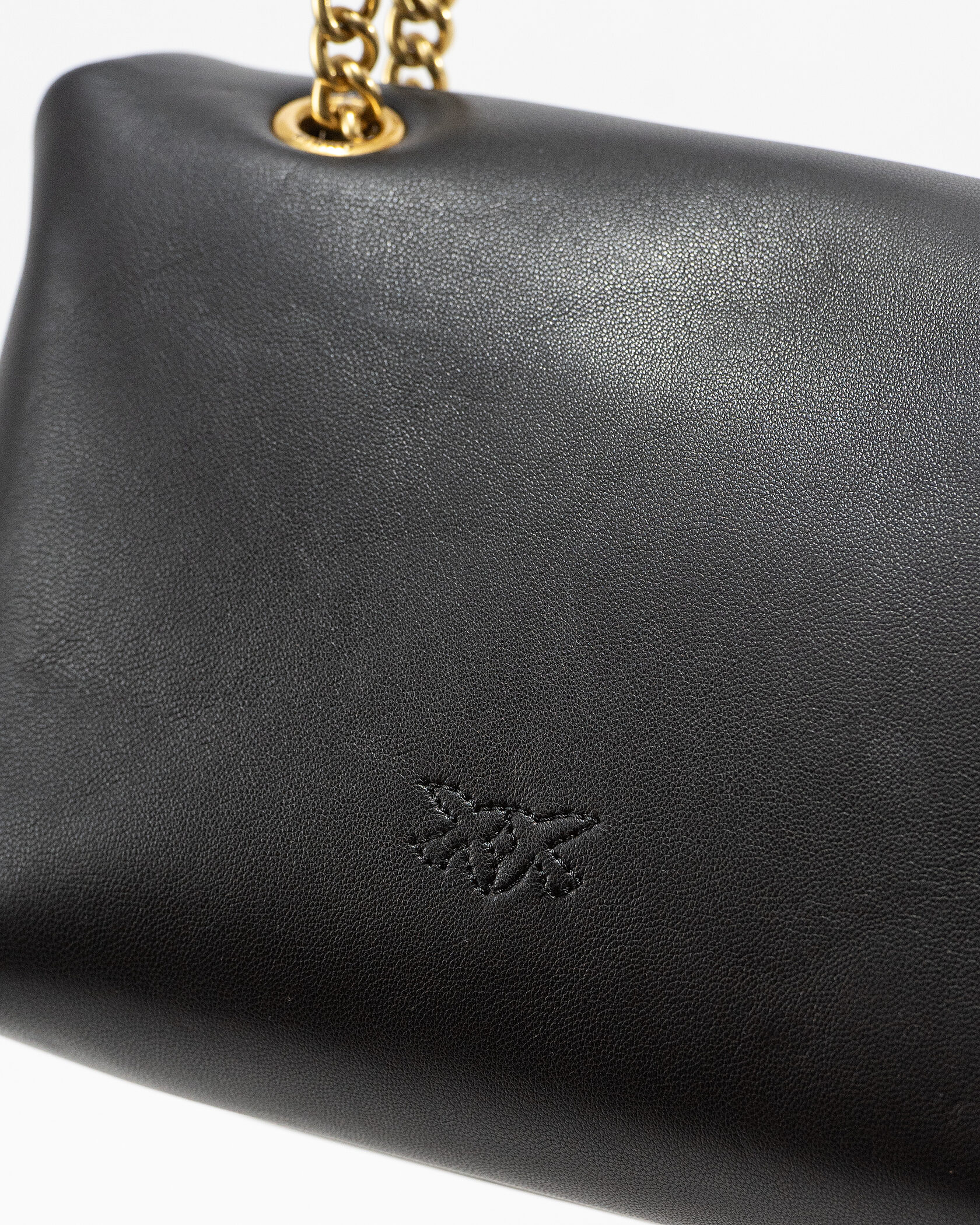 Pinko Love Medium Shoulder Bag in Black Leather with Embellishments - 11