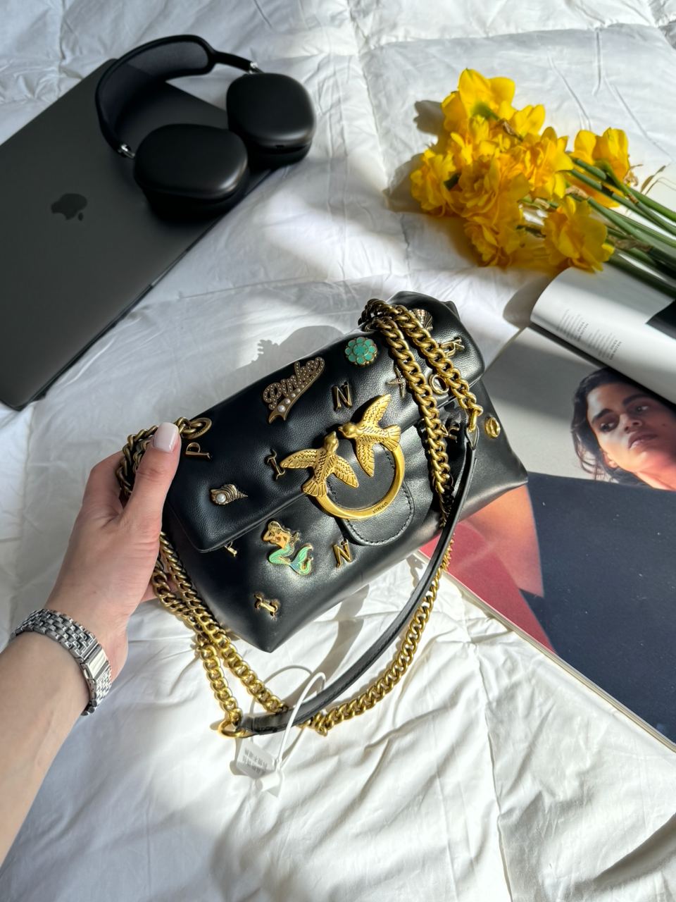 Pinko Love Mini Puff Black Summer Pins - 11