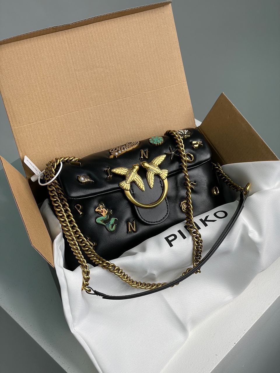 Pinko Love Mini Puff Black Summer Pins - 2