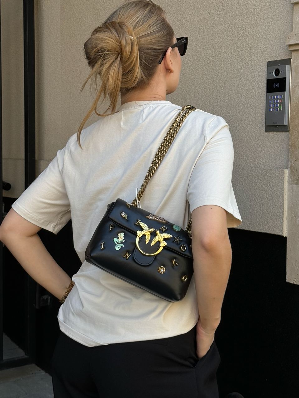 Pinko Love Mini Puff Black Summer Pins - 4