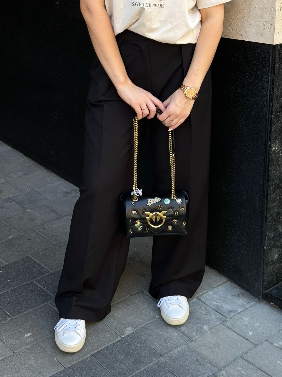 Pinko Love Mini Puff Black Summer Pins - 5