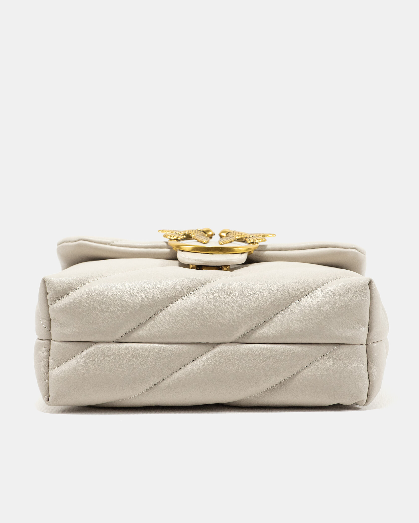 Pinko Love Small Soft Puff Maxi Quilt Shoulder Bag in White/Cream - 10