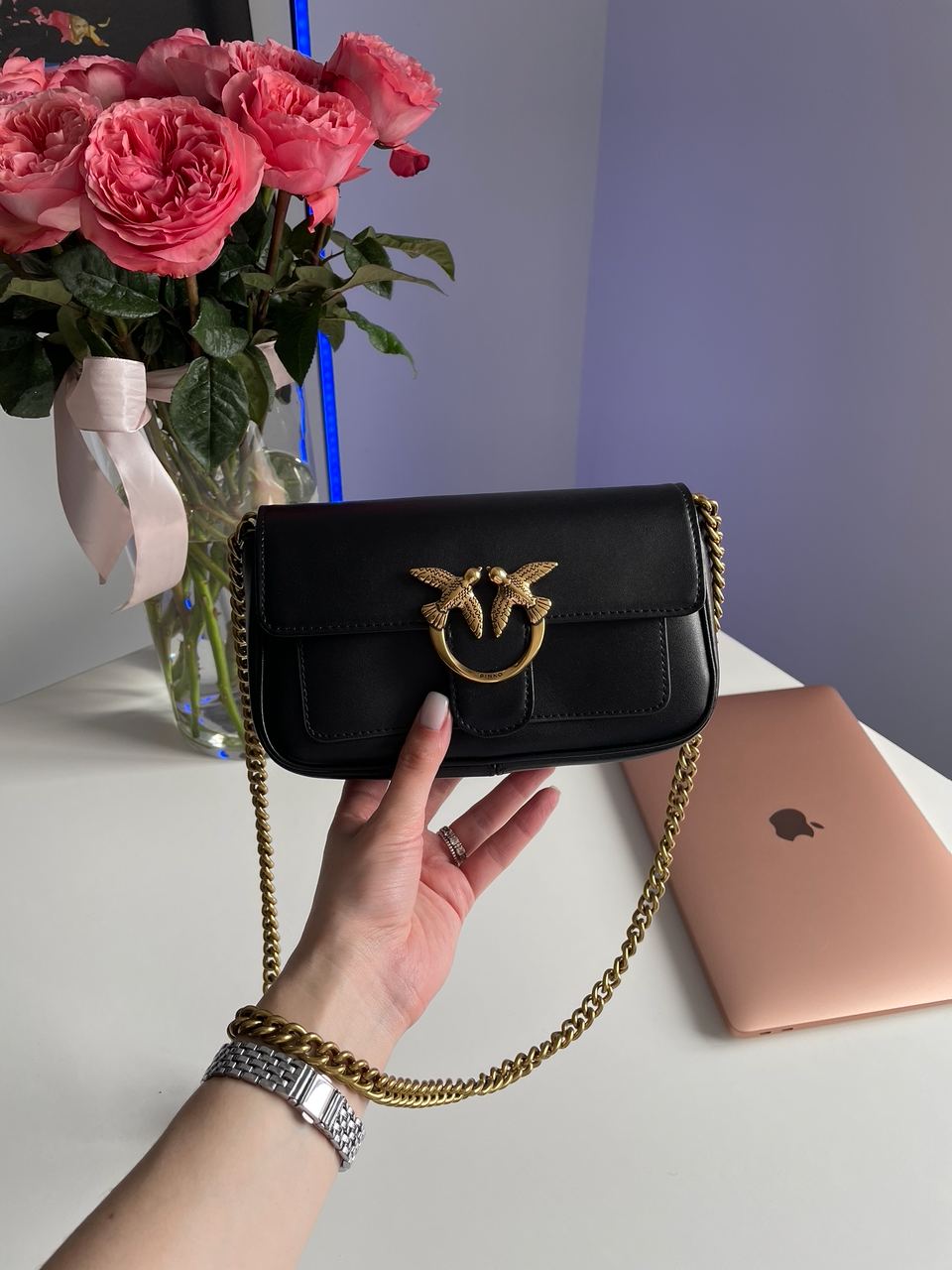 Pinko LoveBag Pocket Simply Black/Antique Gold - 7