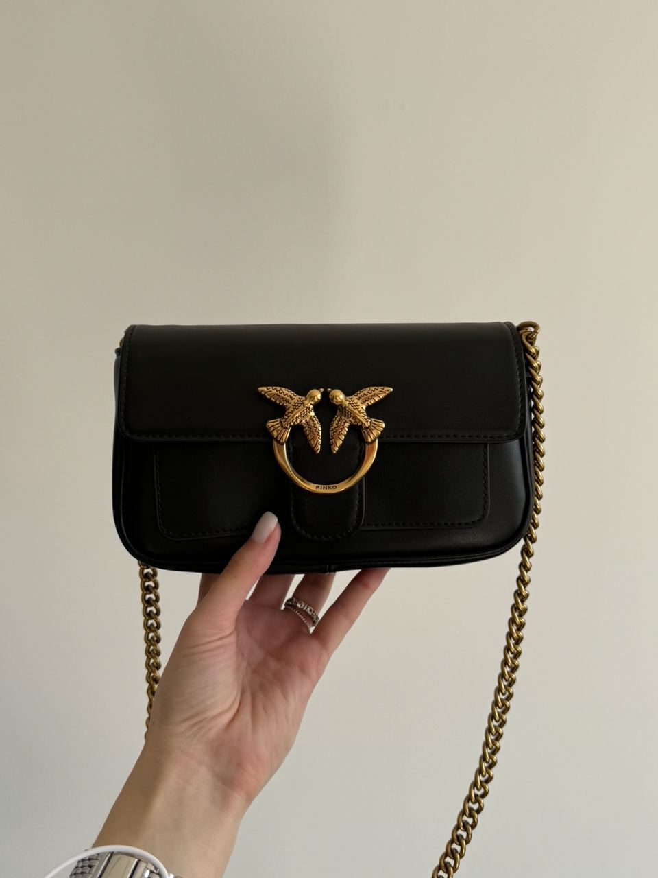 Pinko LoveBag Pocket Simply Black/Antique Gold - 9