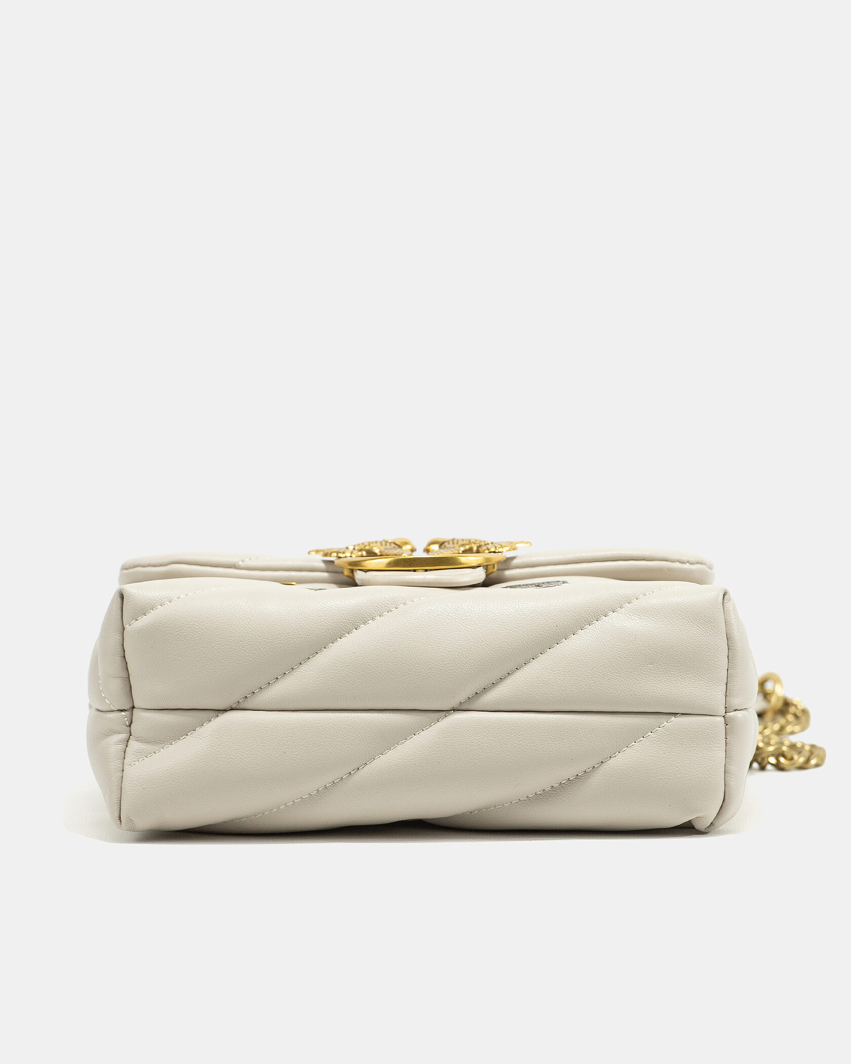 Pinko Milk Quilted Leather Love Mini Puff Pins - 11