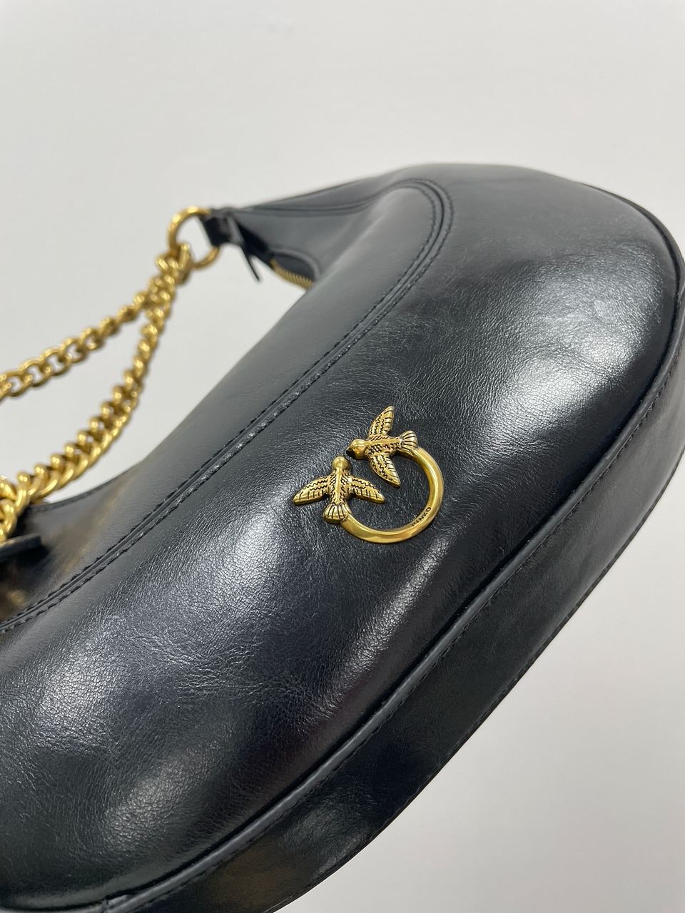 Pinko Mini Brioche Bag Hobo Black - 13