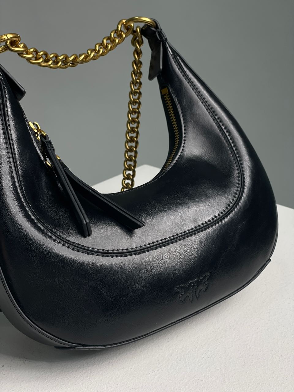 Pinko Mini Brioche Bag Hobo Black - 16