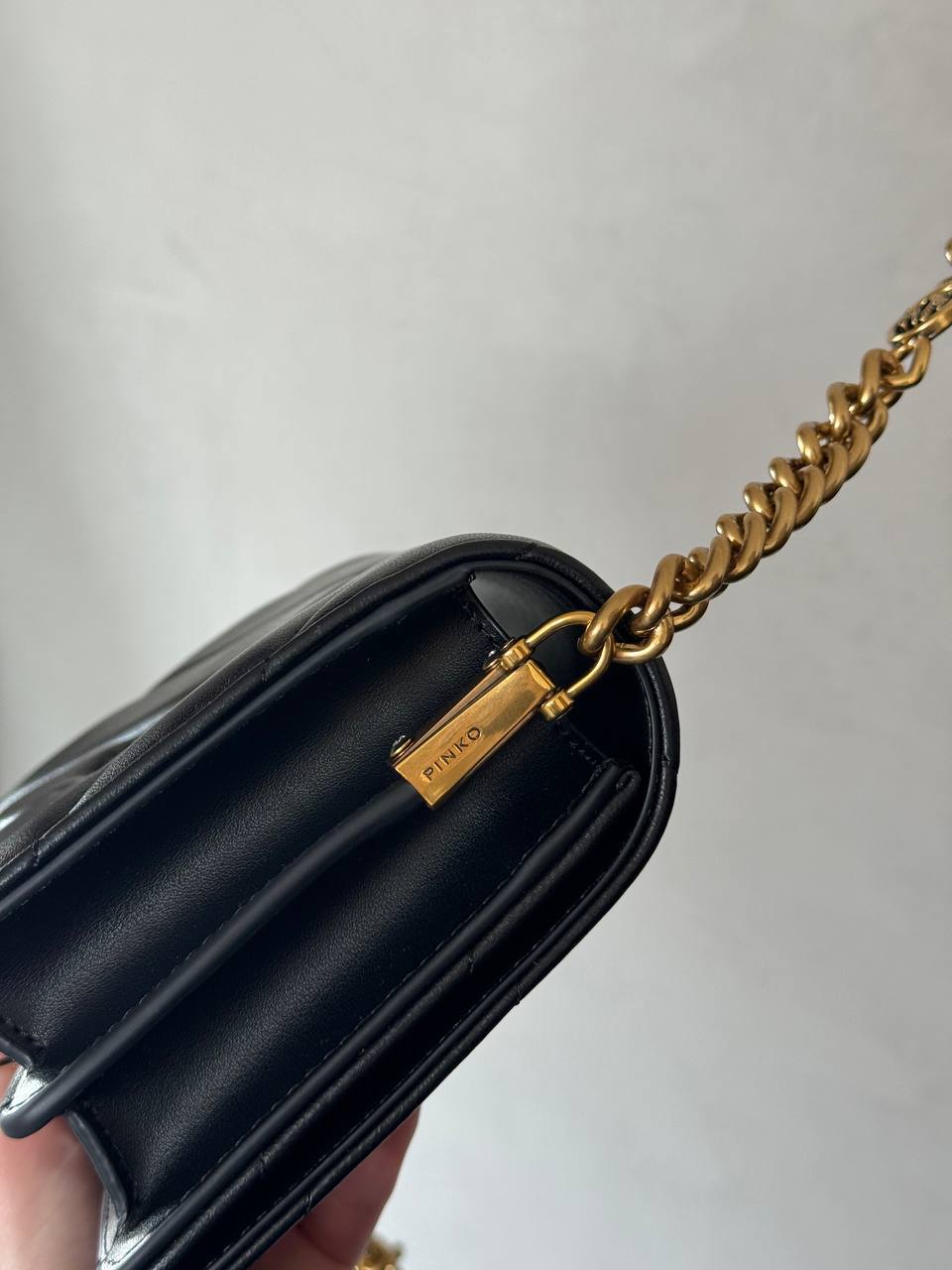 Pinko Mini Love Bag Click Big Chevron Black - 5