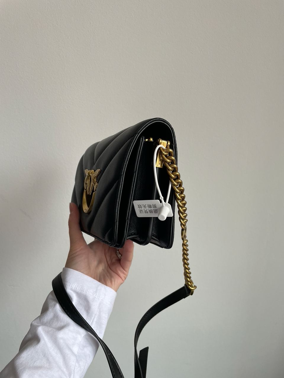 Pinko Mini Love Bag Click Big Chevron Black - 14