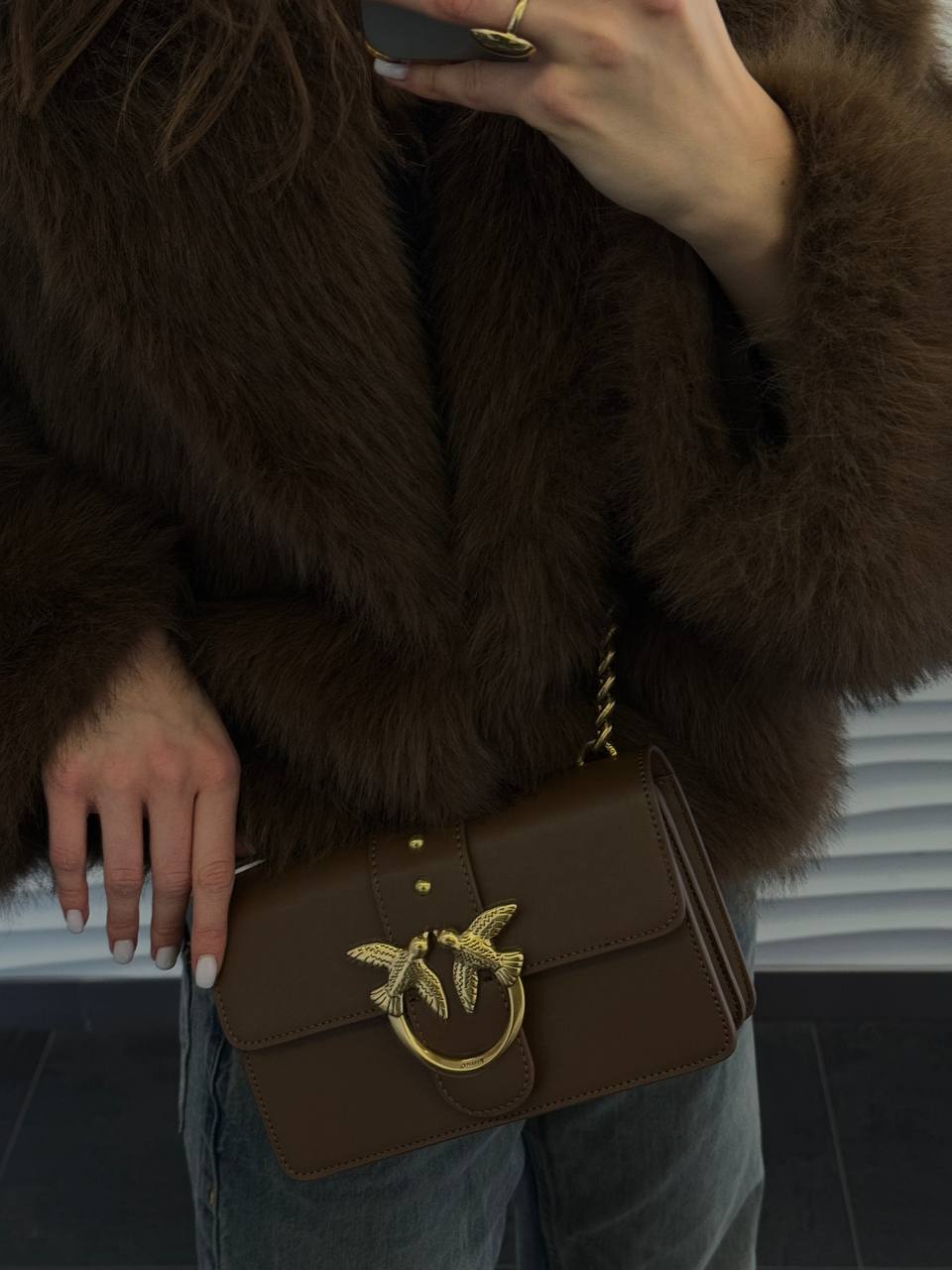 Pinko Mini Love Bag One Simply Brown/Gold - 6