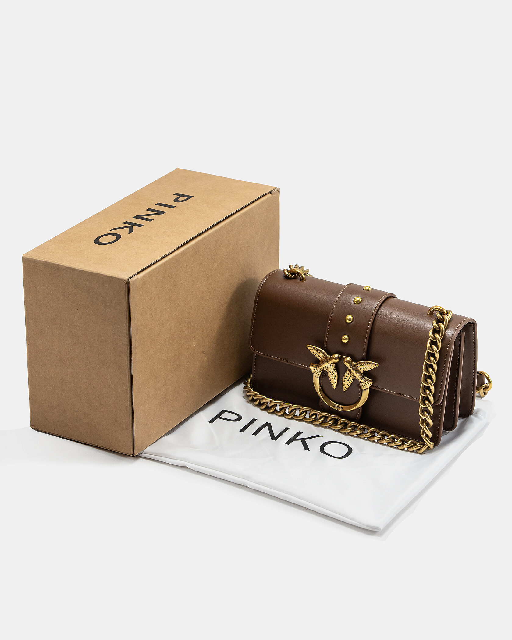 Pinko Mini Love Bag One Simply Brown/Gold - 2