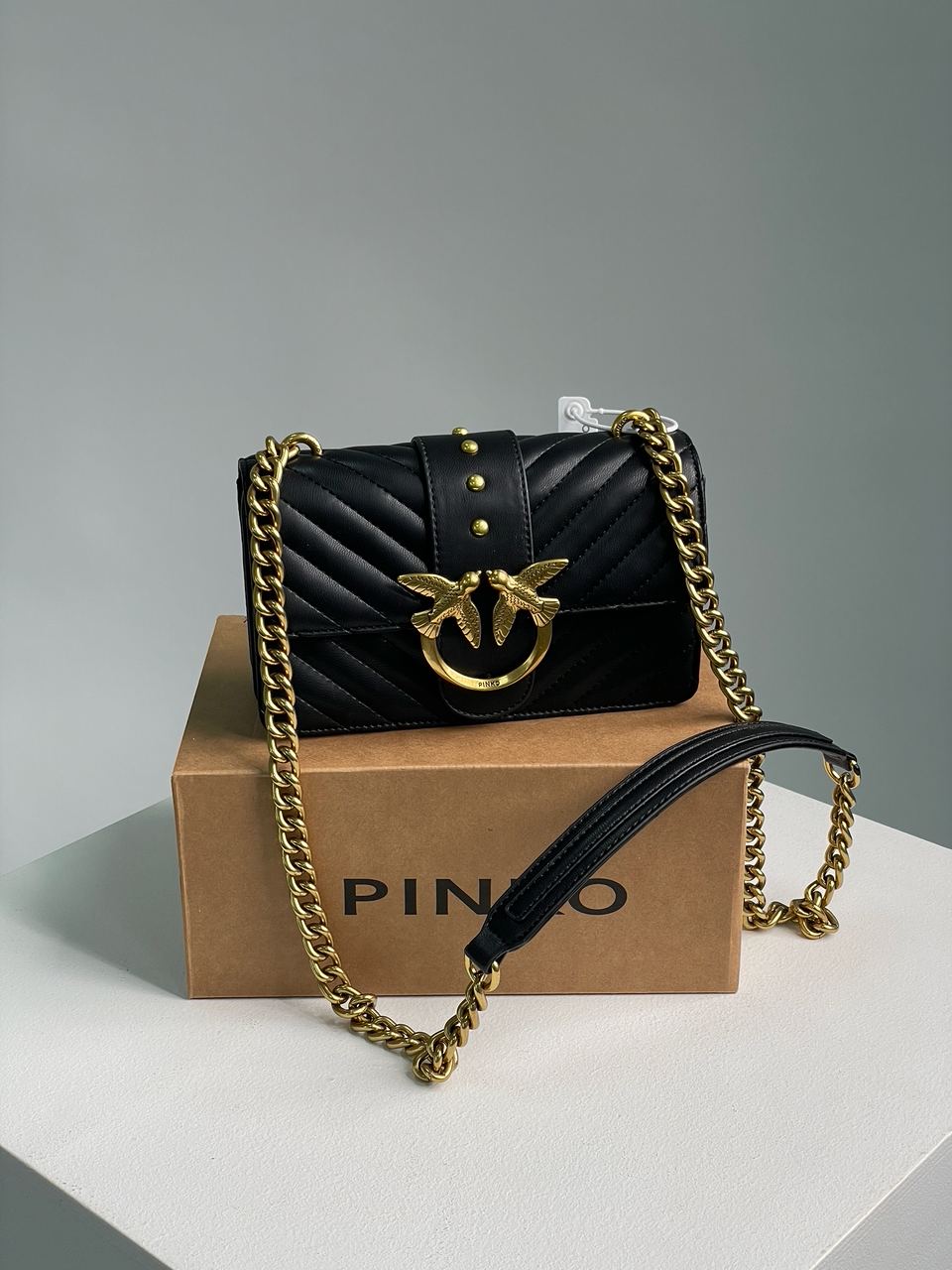 Pinko Mini Love Bag One Simply Puff Black/Gold - 2