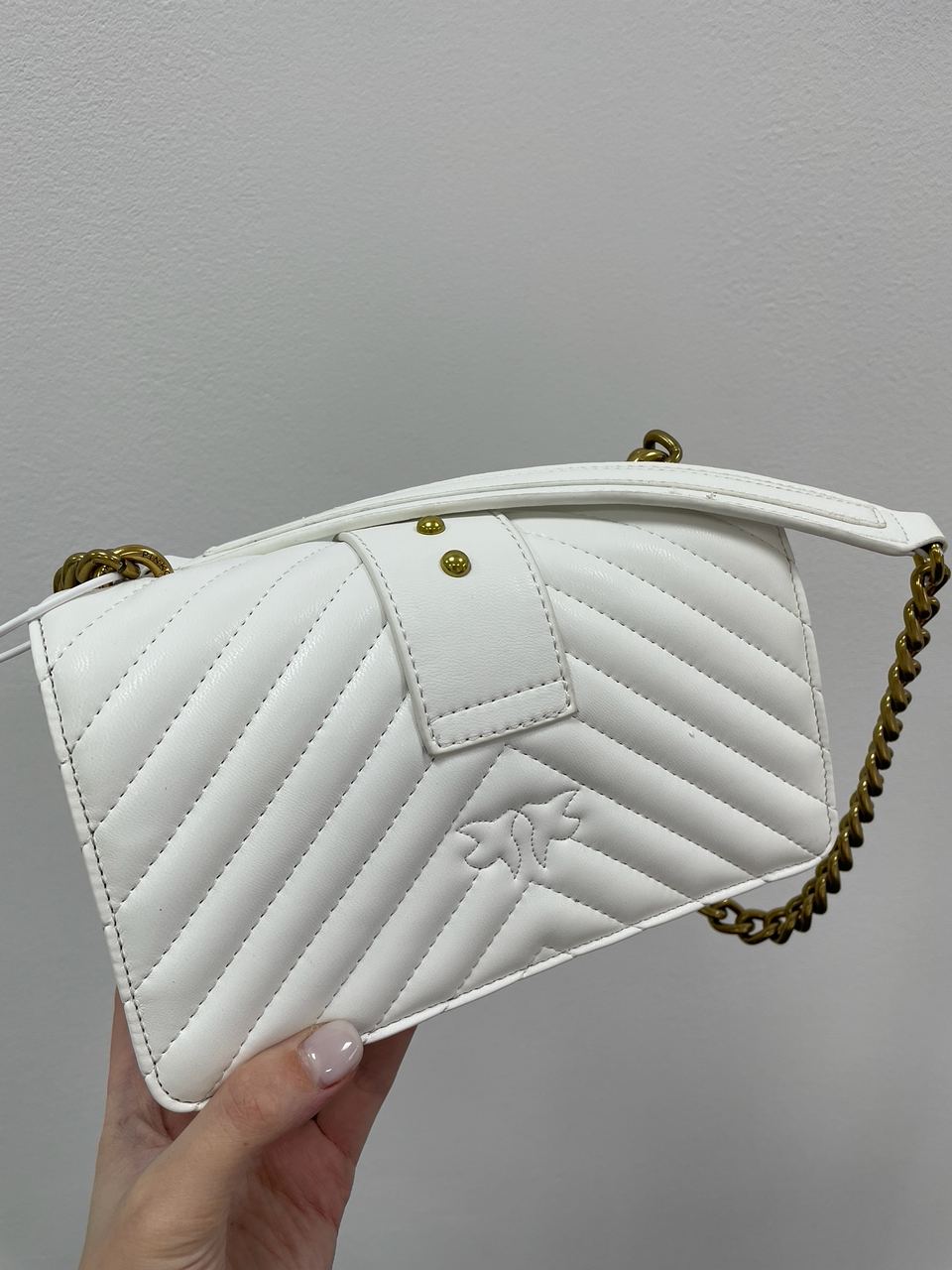 Pinko Mini Love Bag One Simply Puff White/Gold - 10